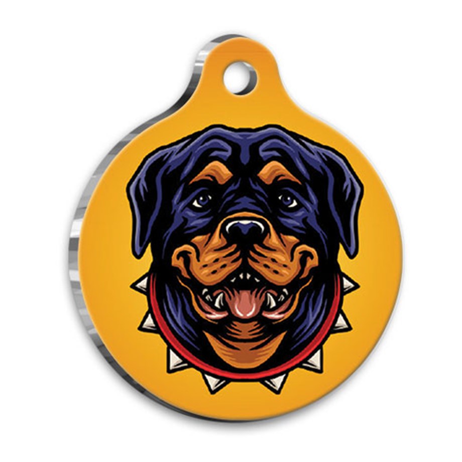Design Rottweiler Round Dog Tag