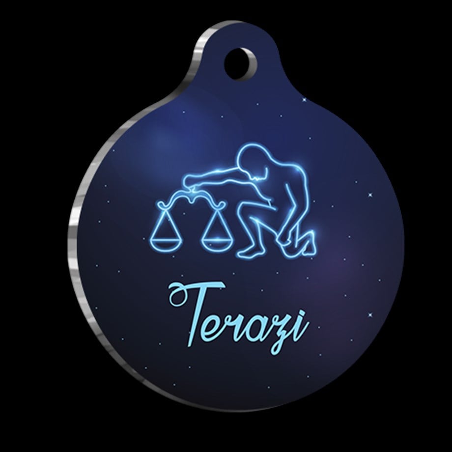 Libra Cat Dog Tag
