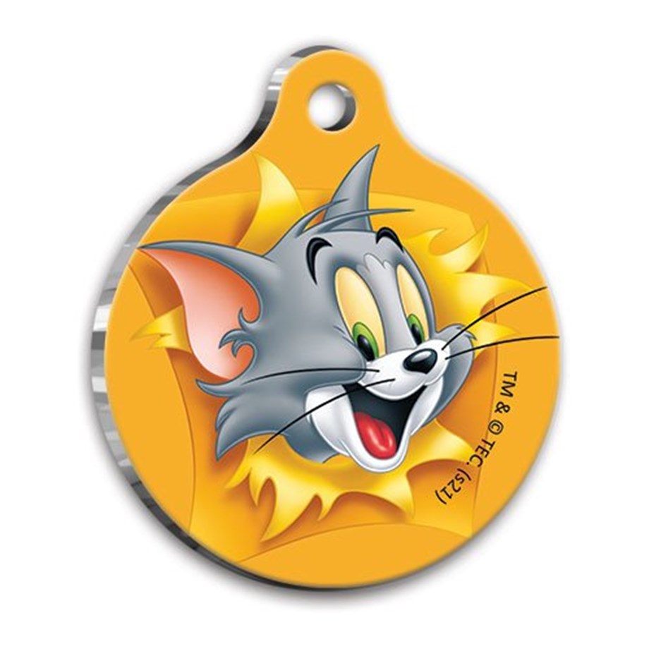 Tom & Jerry Round Cat And Dog Tag
