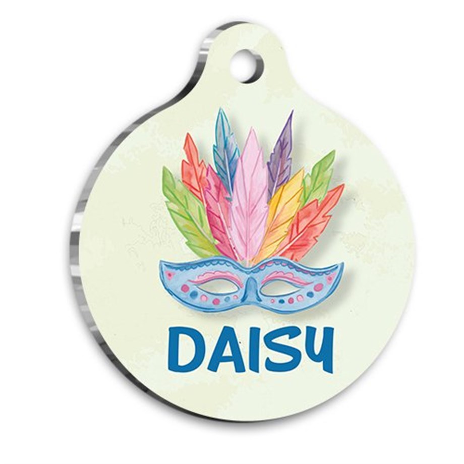 Furry Mask Cat And Dog Tag