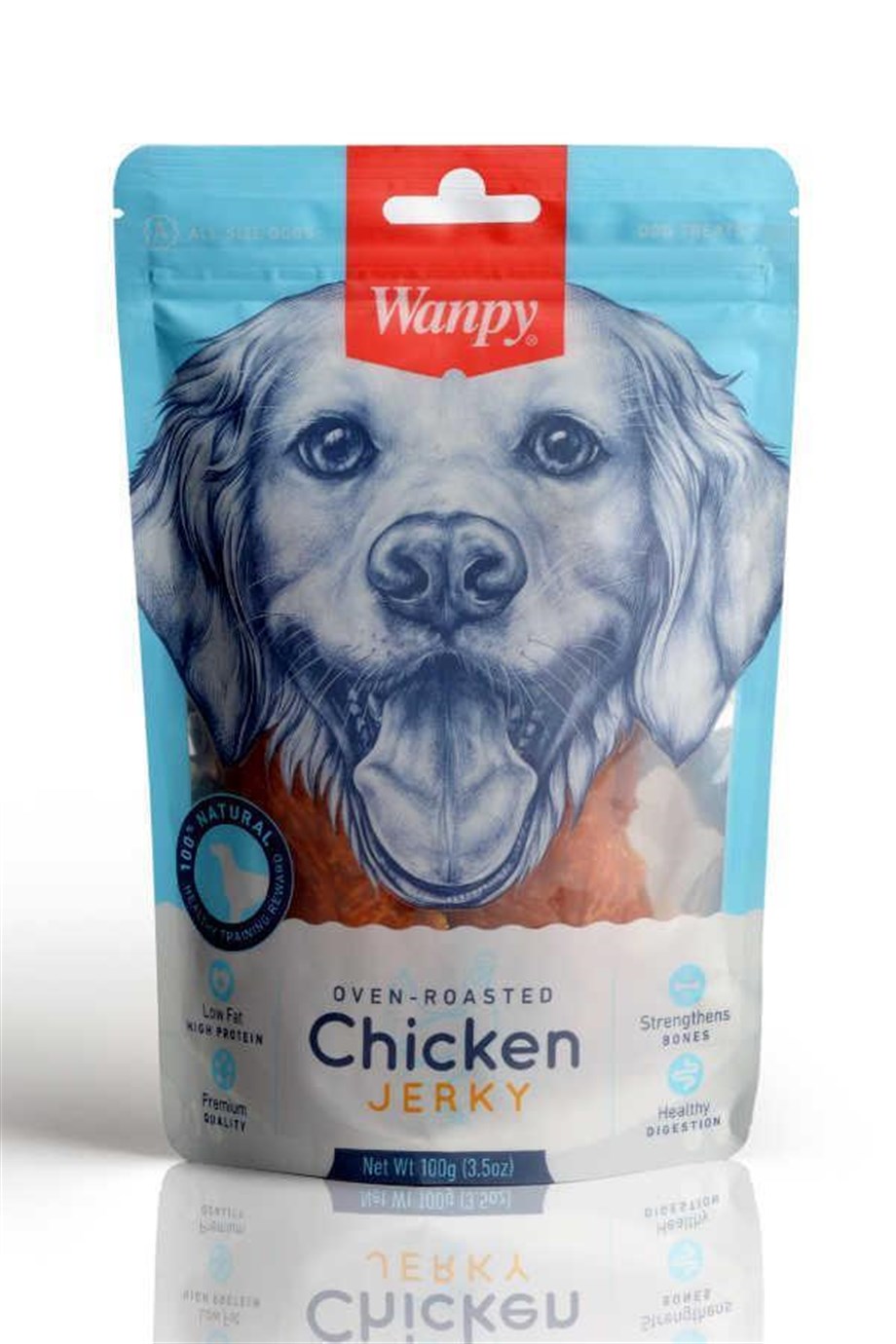 Wanpy Roasted Chicken Pieces Dog Award 100 Gr