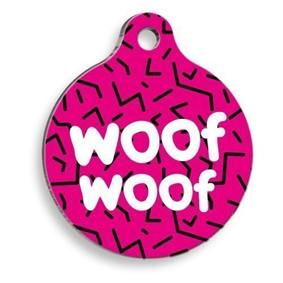 Woof Woof Round Cat And Dog Tag