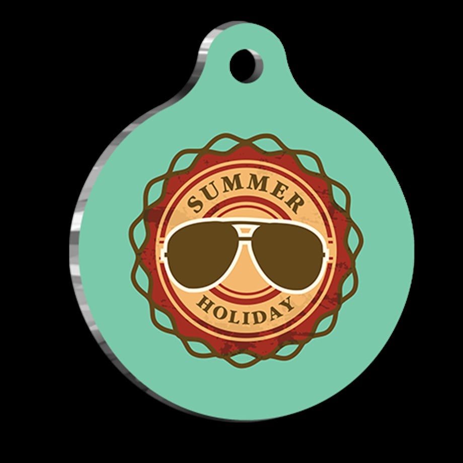 Summer Holiday Cat Dog Tag