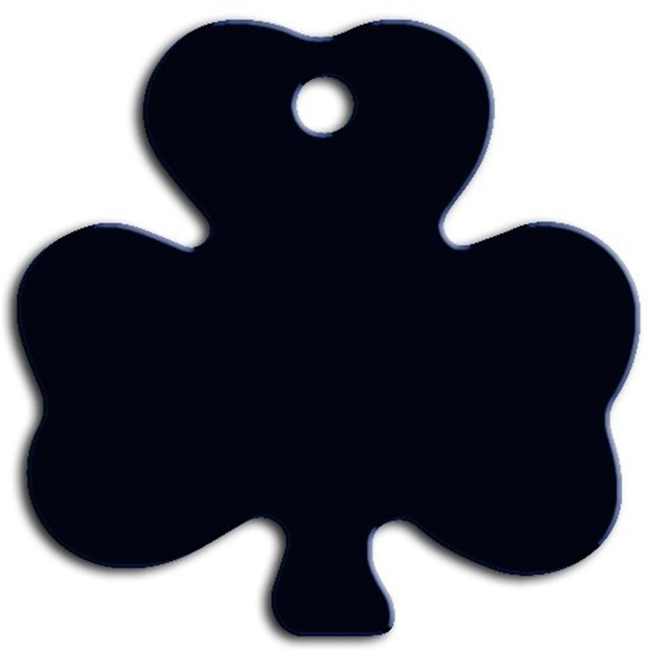 Clover Dog Tag Black