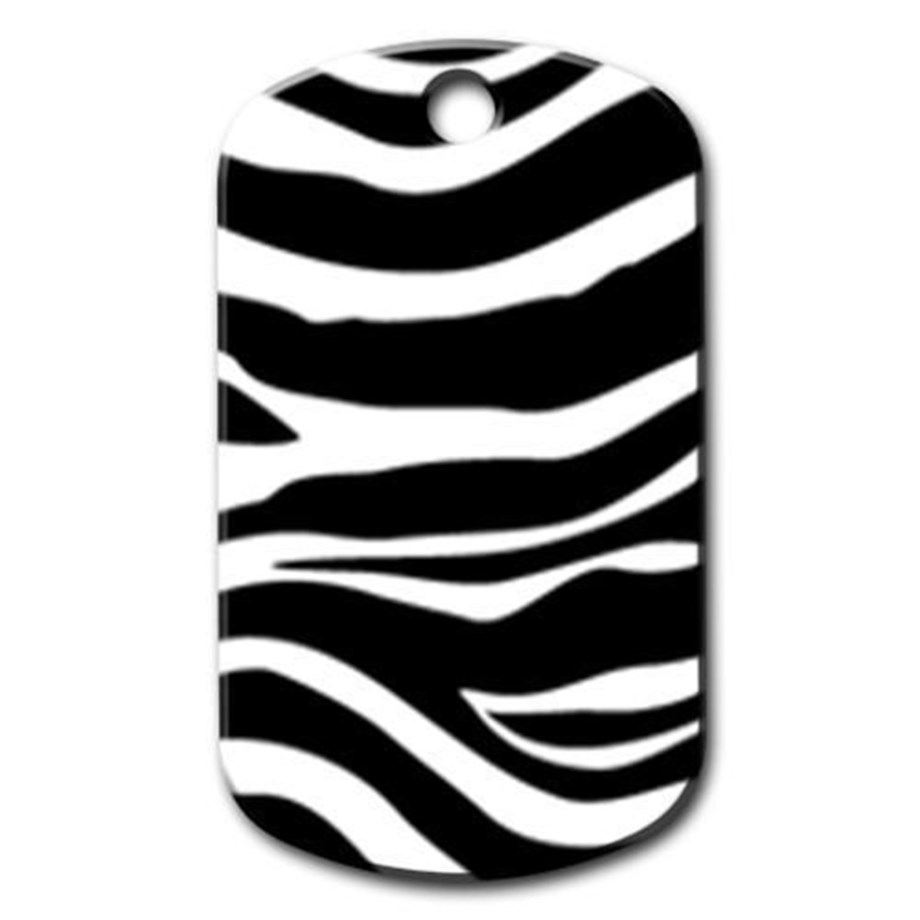 Zebra Patterned Cat Dog Tag