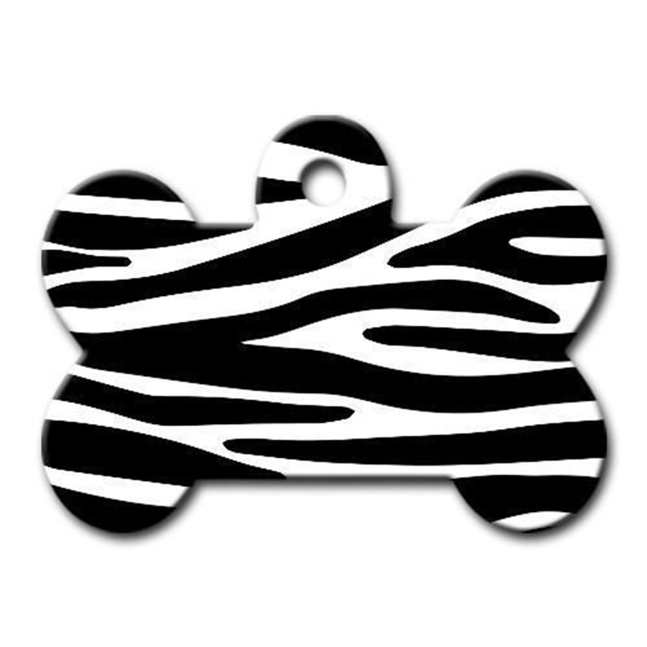 Zebra Patterned Cat Dog Tag