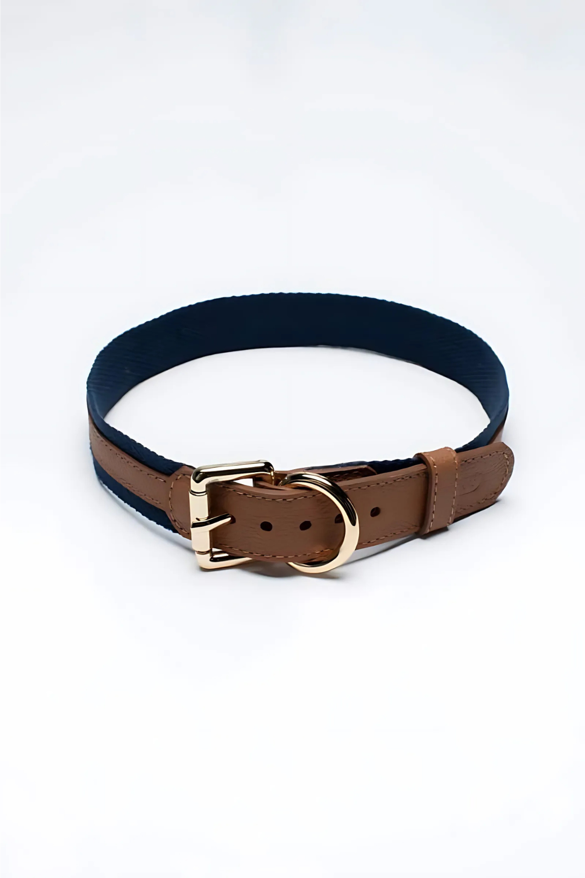 Zoe Pet Atelier Cotton & Leather Boyun Tasması Kahve