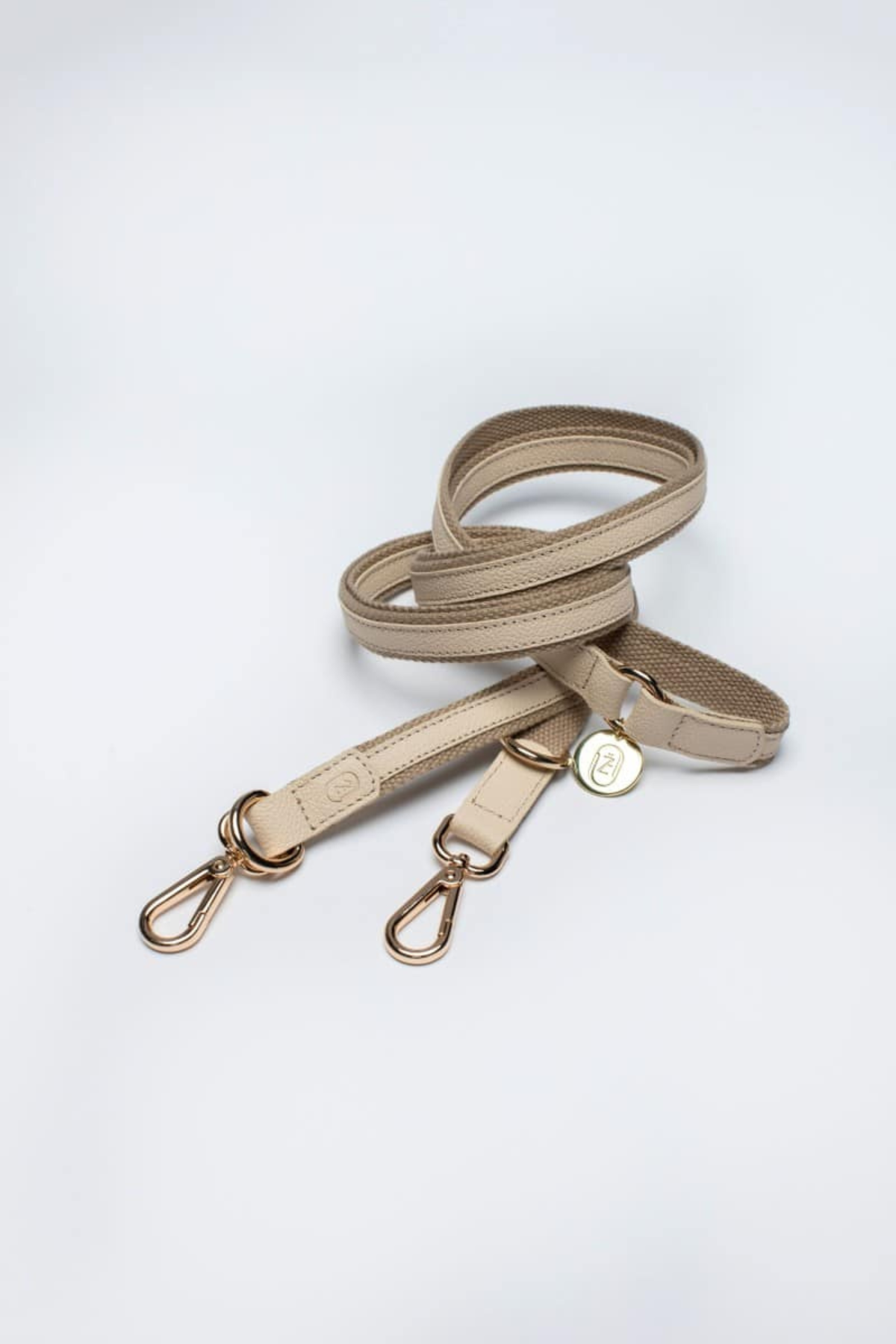 Zoe Pet Atelier Cotton&Leather Multi Leash Gezdirme Tasması Bej 