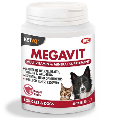 Vetiq Megavit Kedi&Köpekler Için Multivitamin Tablet 30 Adet