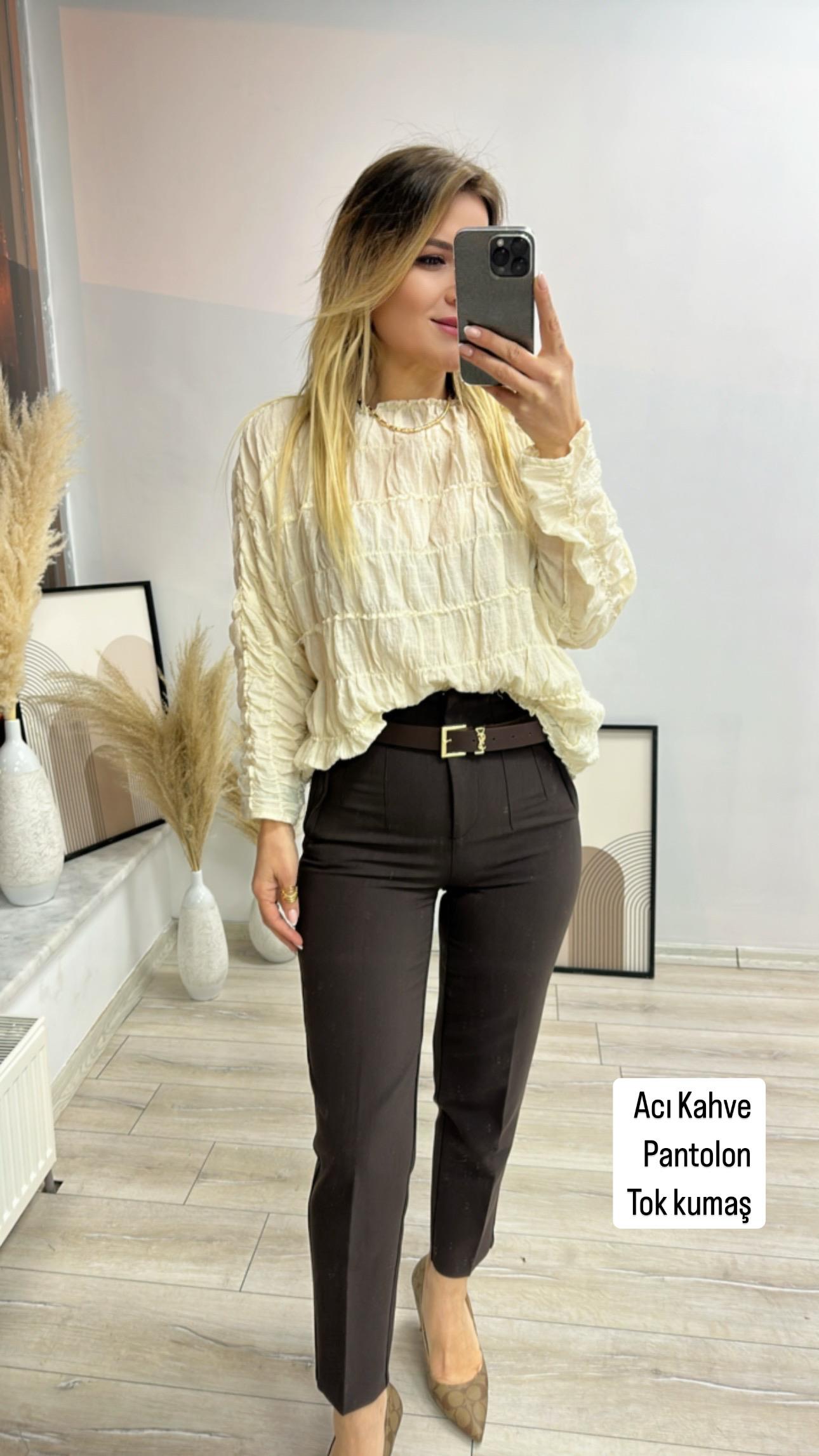 Acı Kahve Filetolu Pantolon