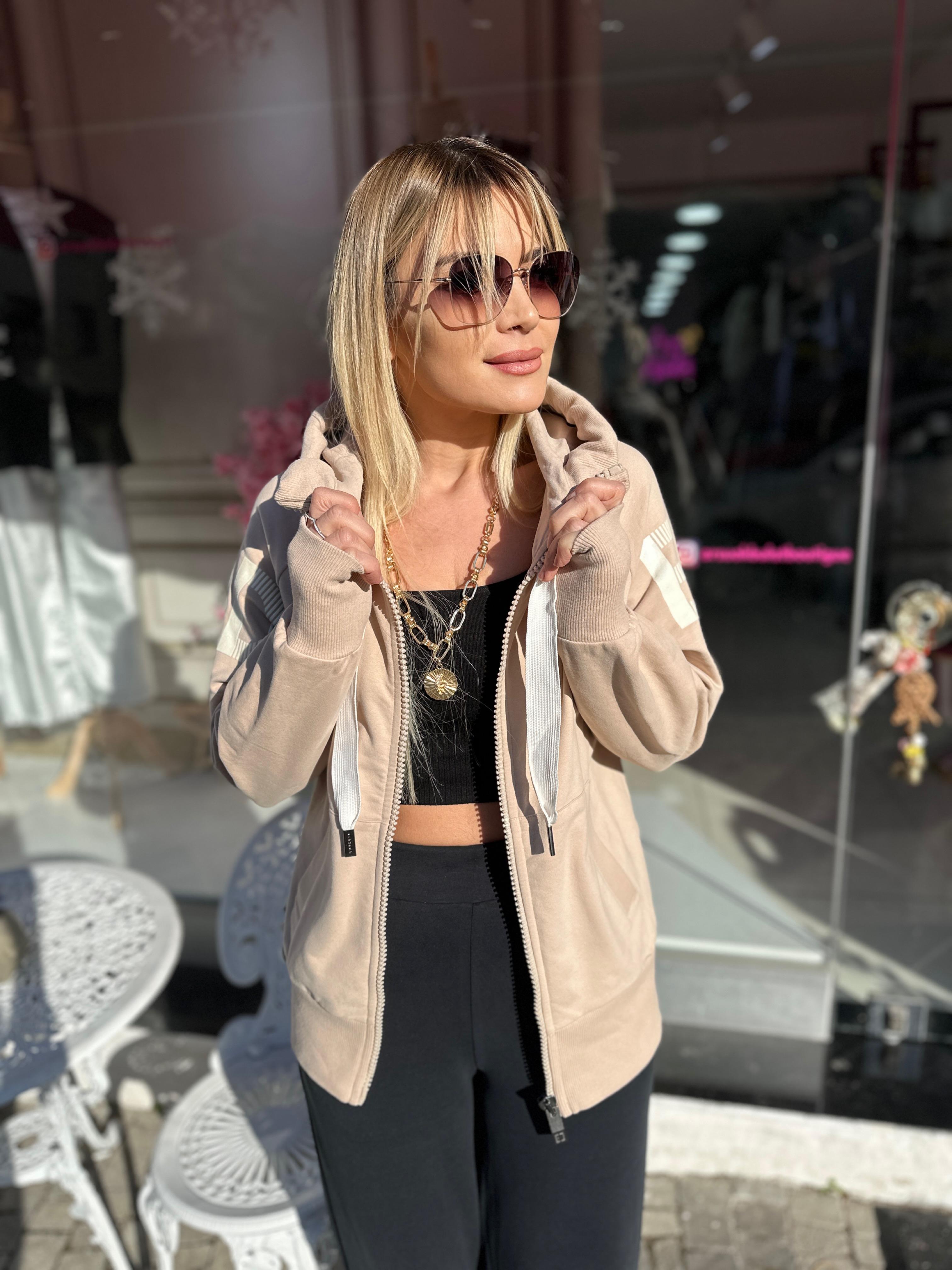 Baskı Detaylı Sweat Hırka 