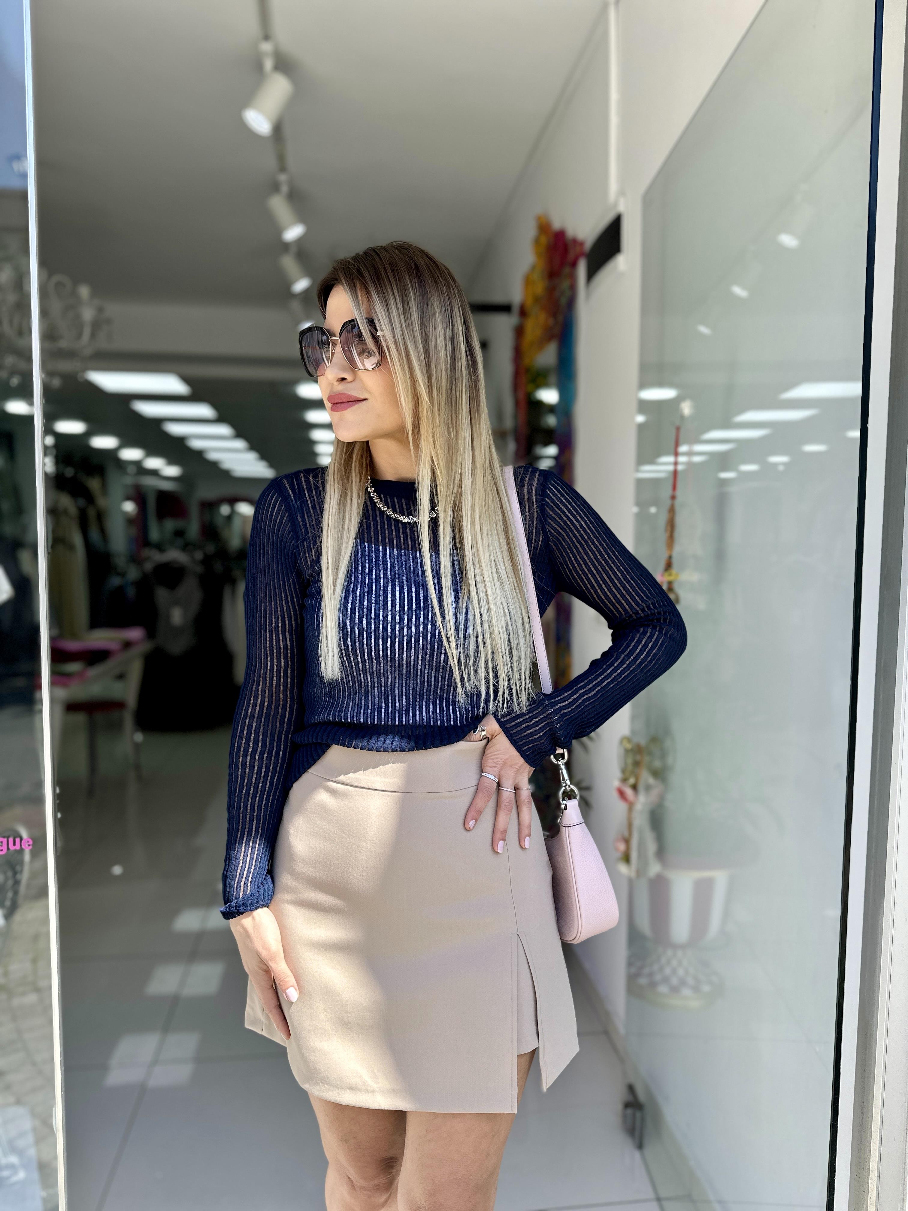 Bej Şort Etek 