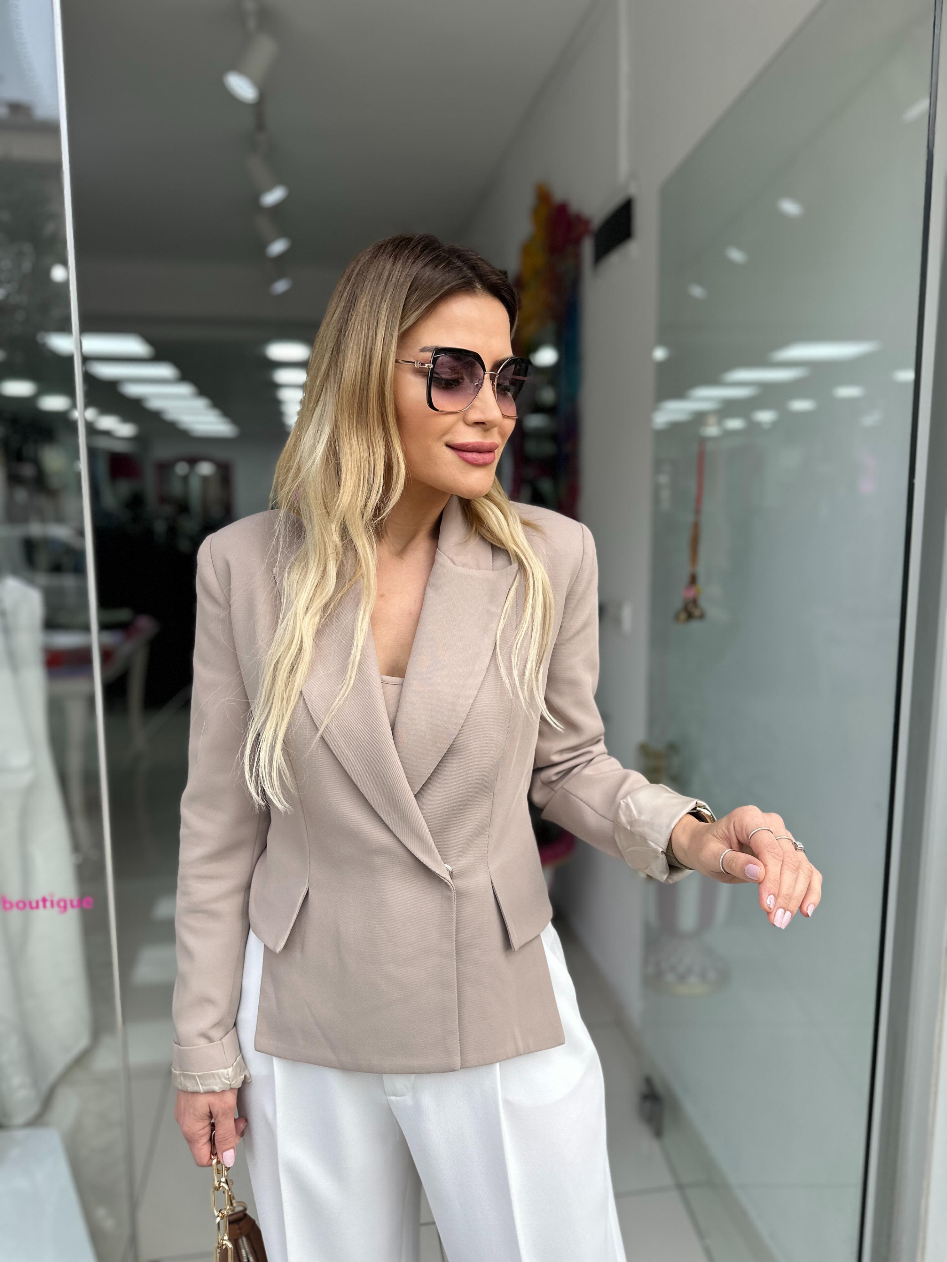 Bej Tasarım Blazer 