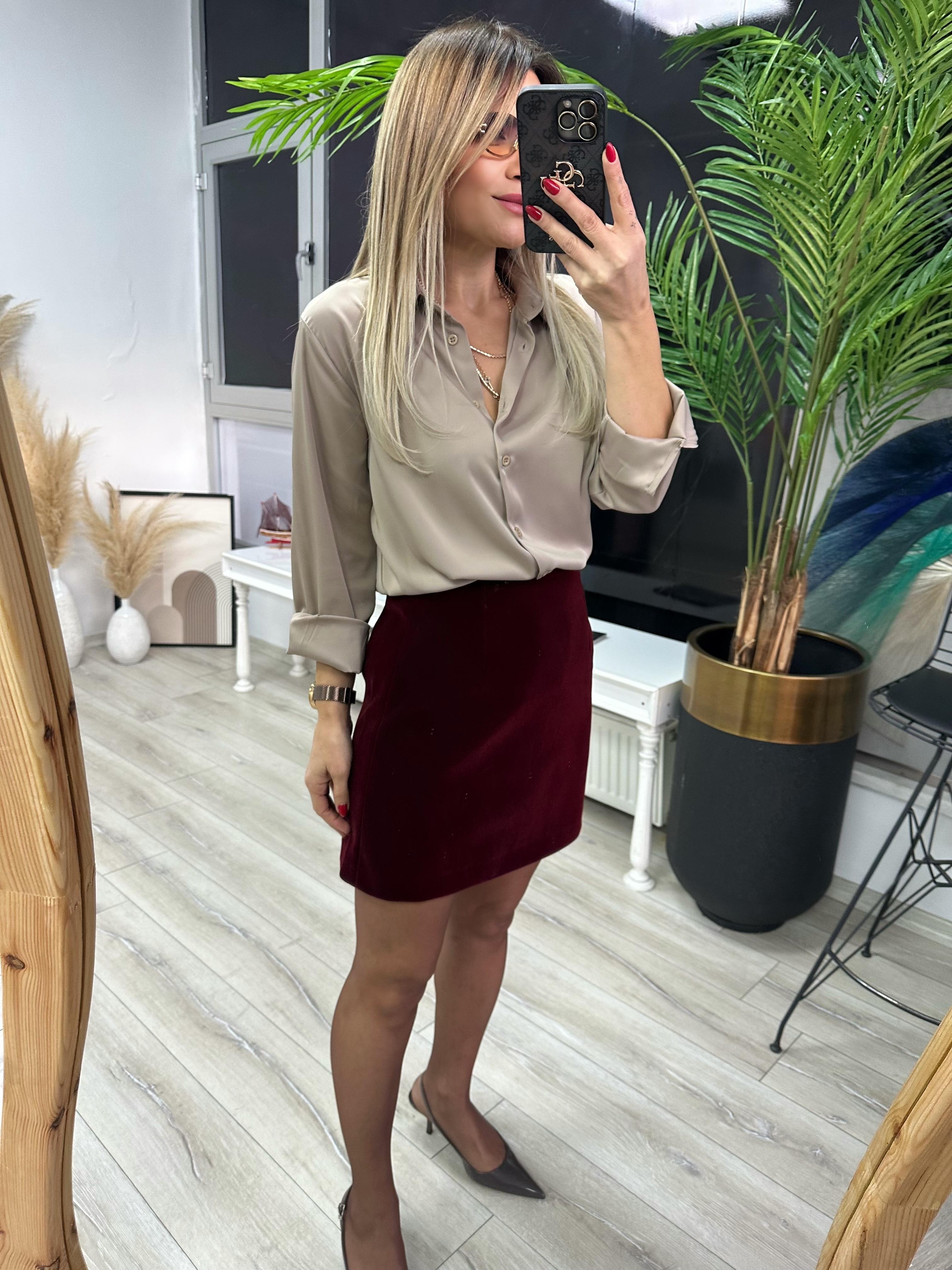 Bordo Kadife Etek 