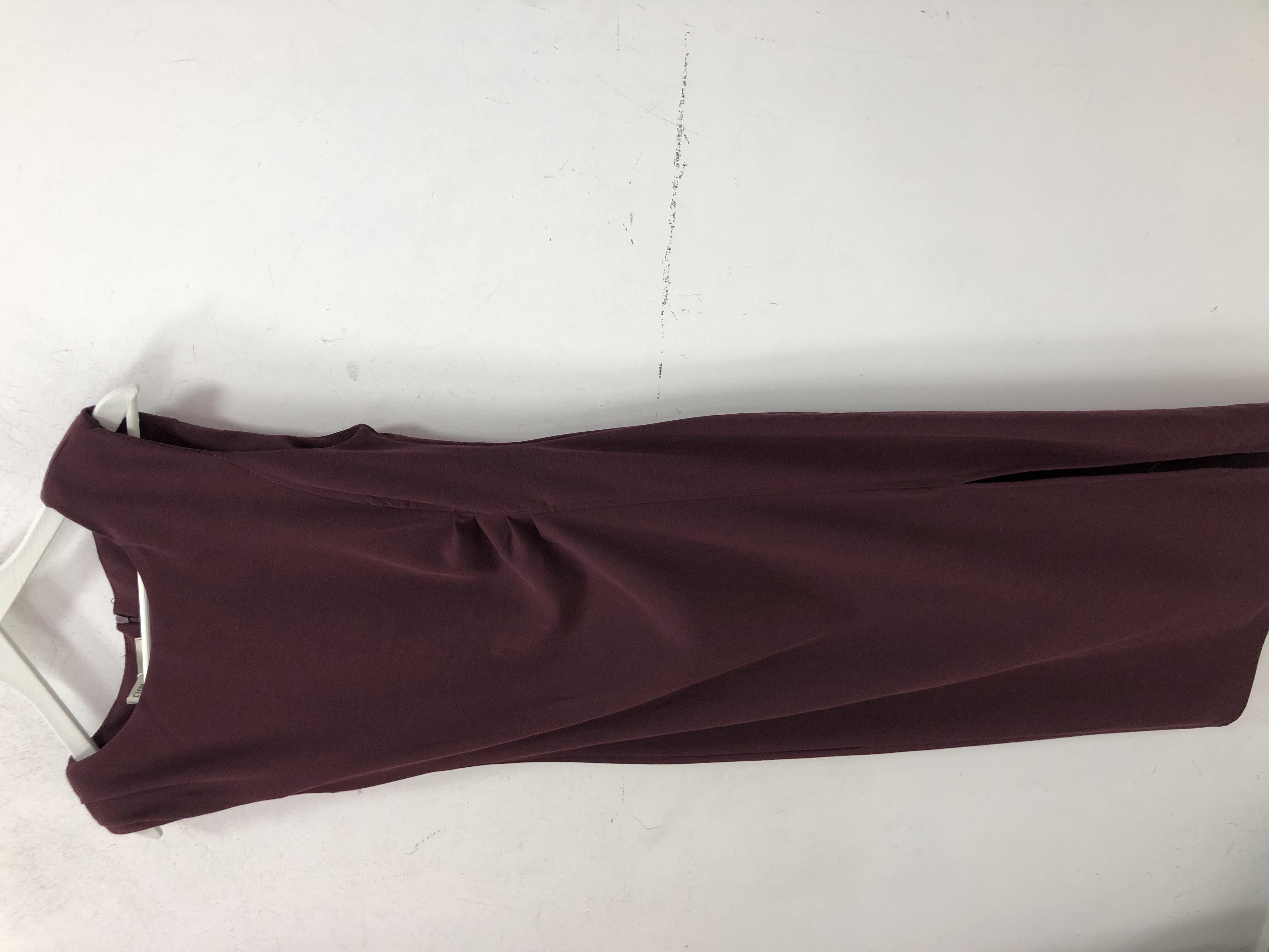 Bordo Pili Detaylı Bel Midi Elbise