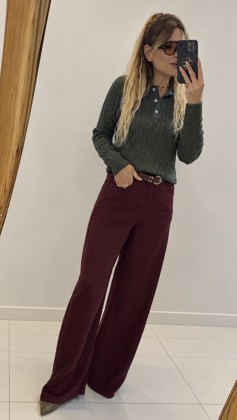 Bordo Tensel Kumaş Jean
