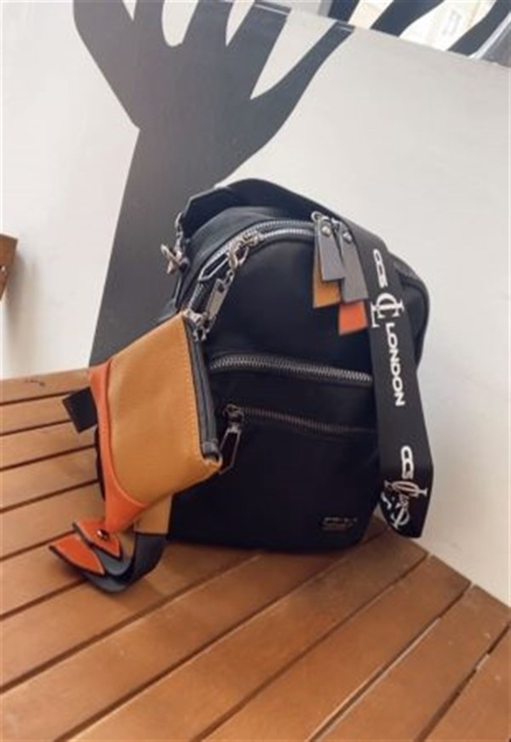 ÇÇS SİYAH PARAŞÜT KUMAŞ ÇANTA