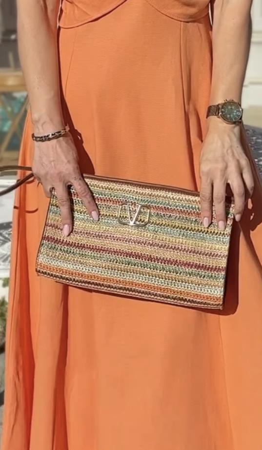 Çok Renkli Hasır Çanta