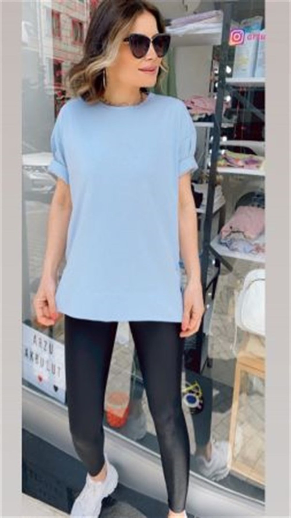 CR201035 BEBE MAVİ T-SHİRT