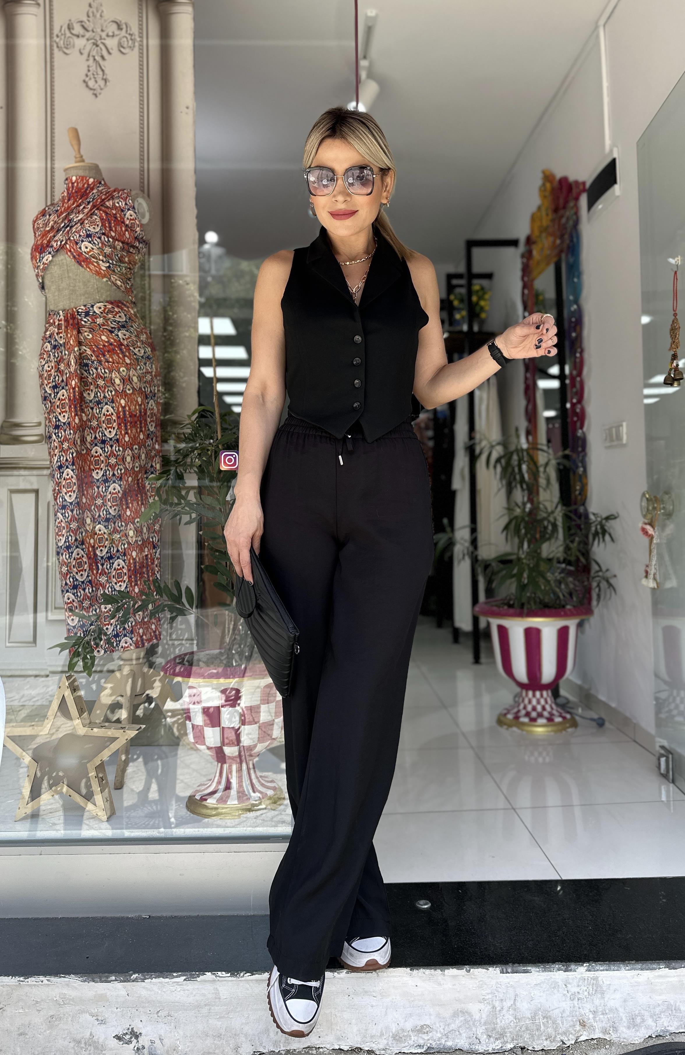DLV Siyah Tensel Pantolon