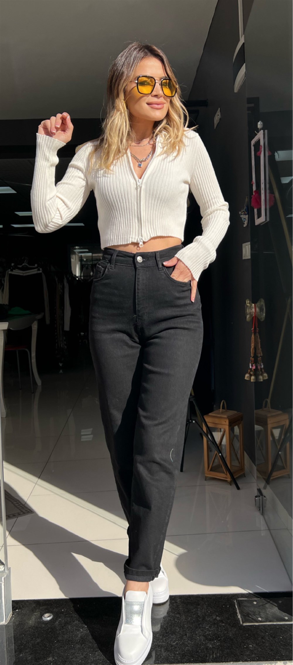 GPJ Siyah Mom Jean