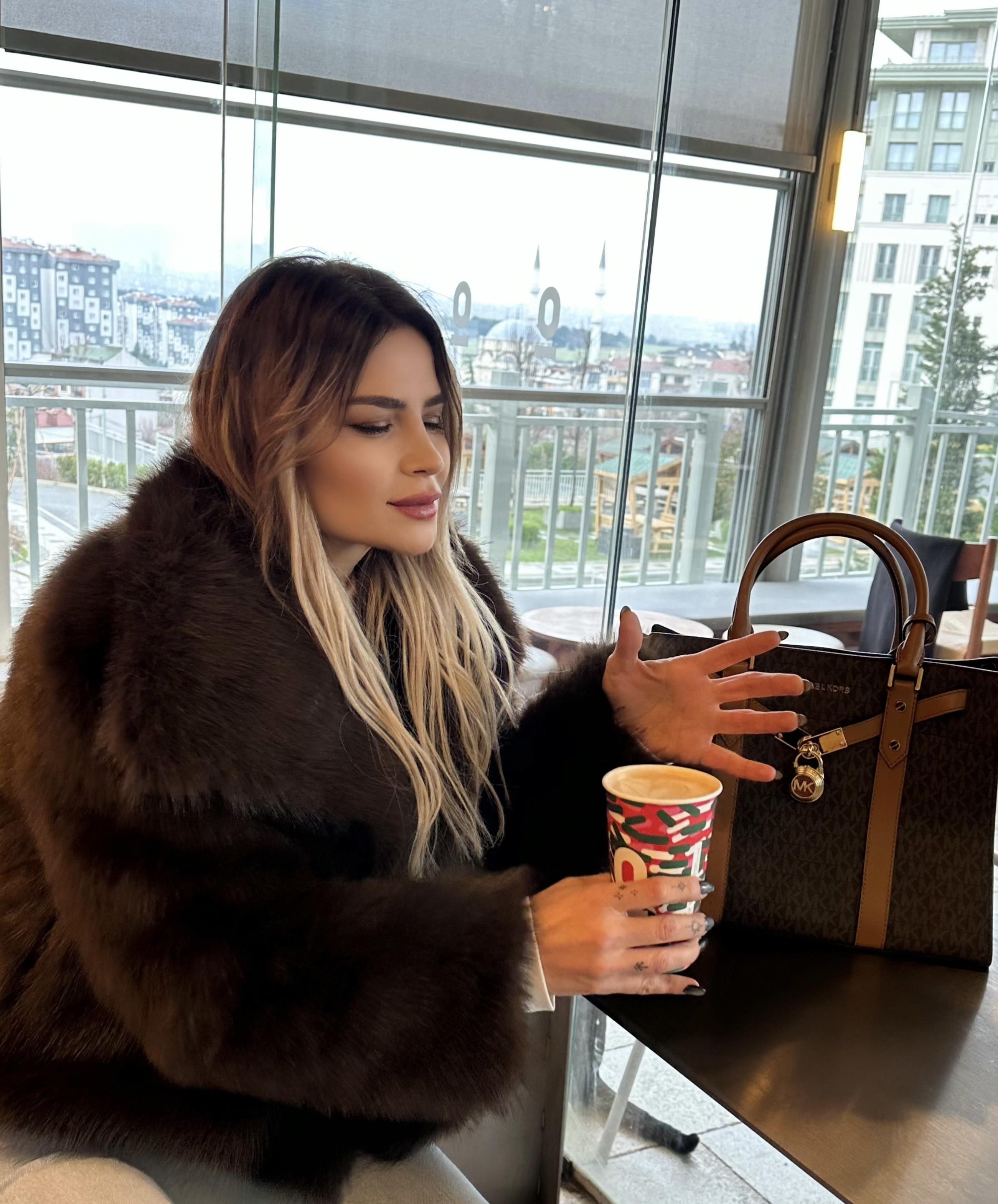 Kahve İthal Kumaş Kürk