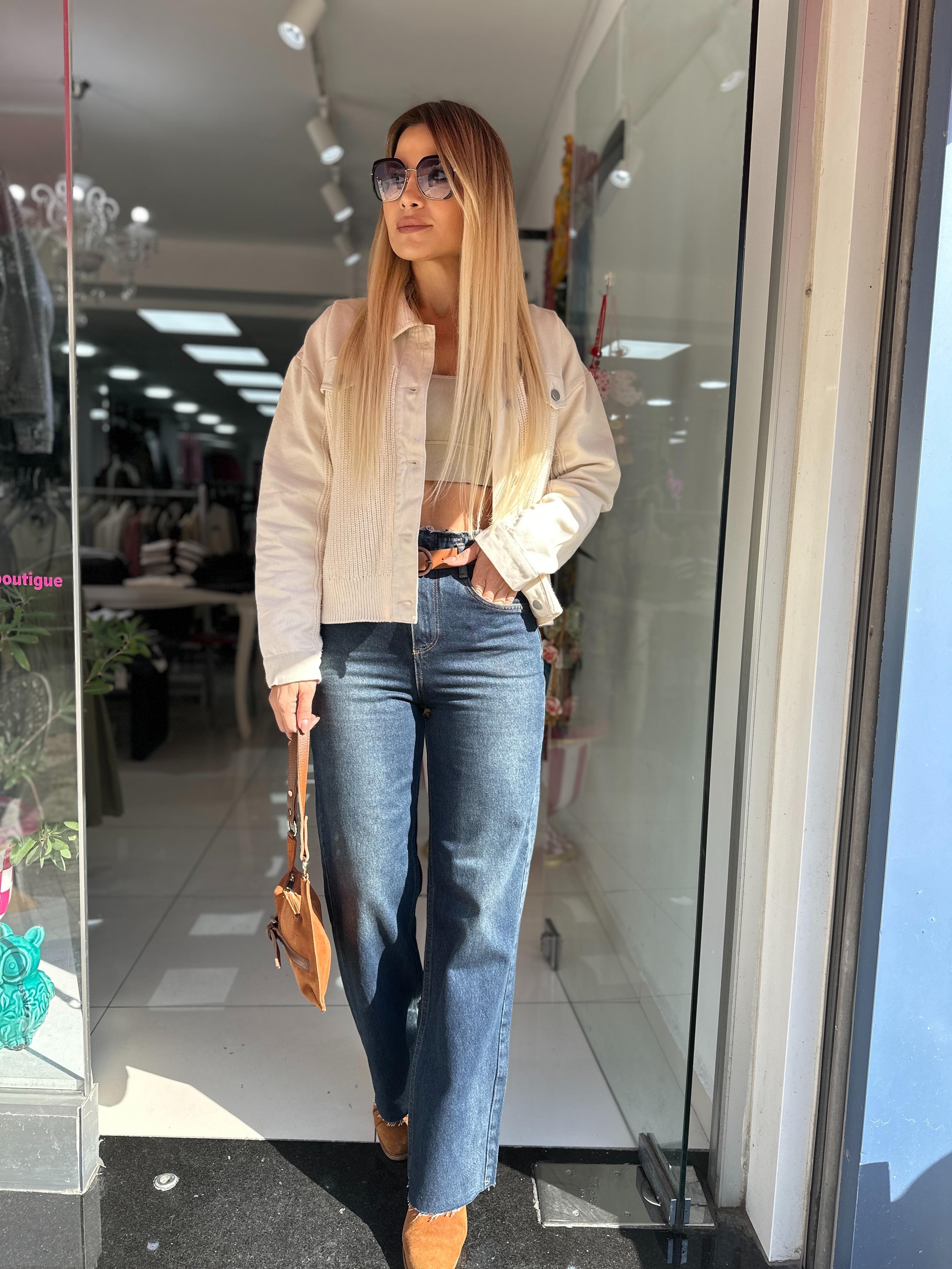 KR Kemerli Tint Bol Jean Pantolon 