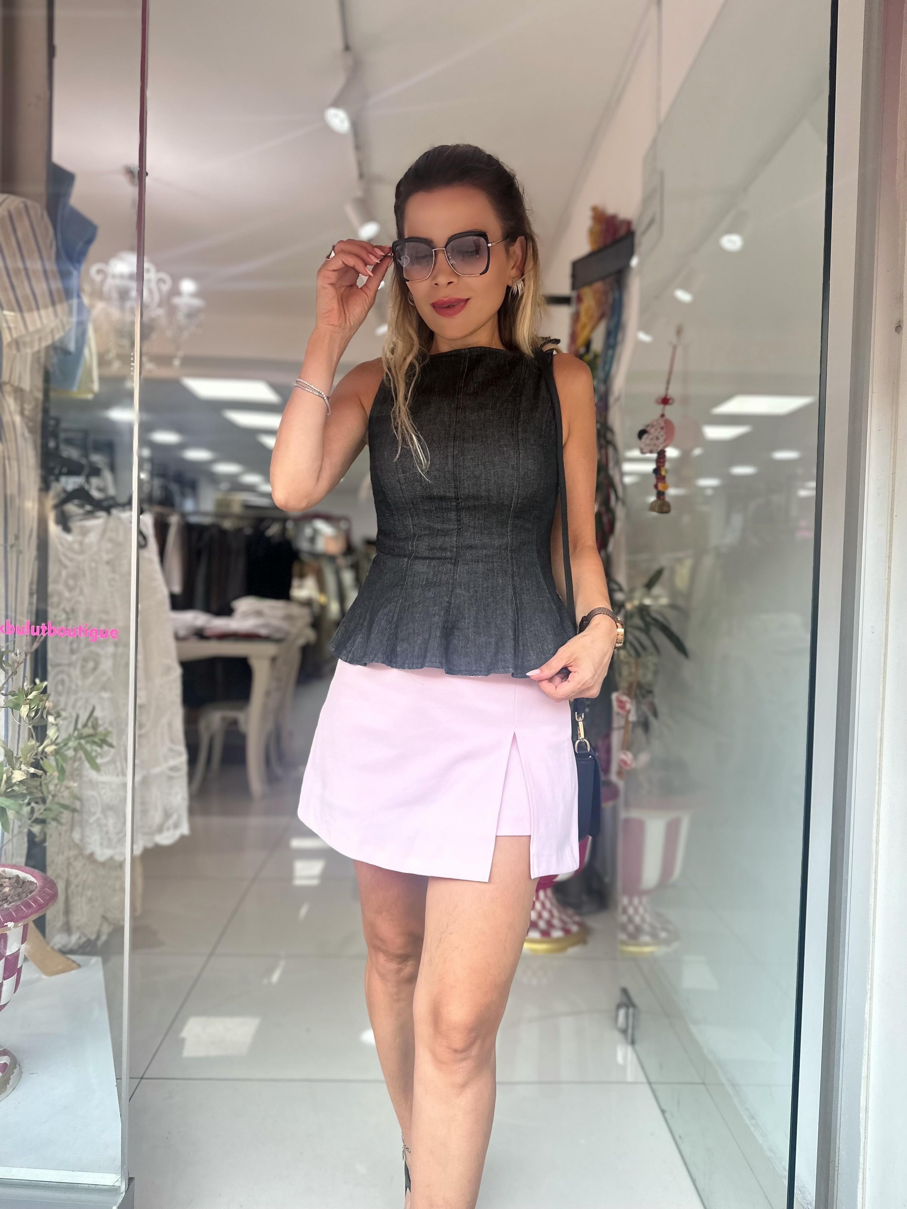 KR Pembe Şort Etek 