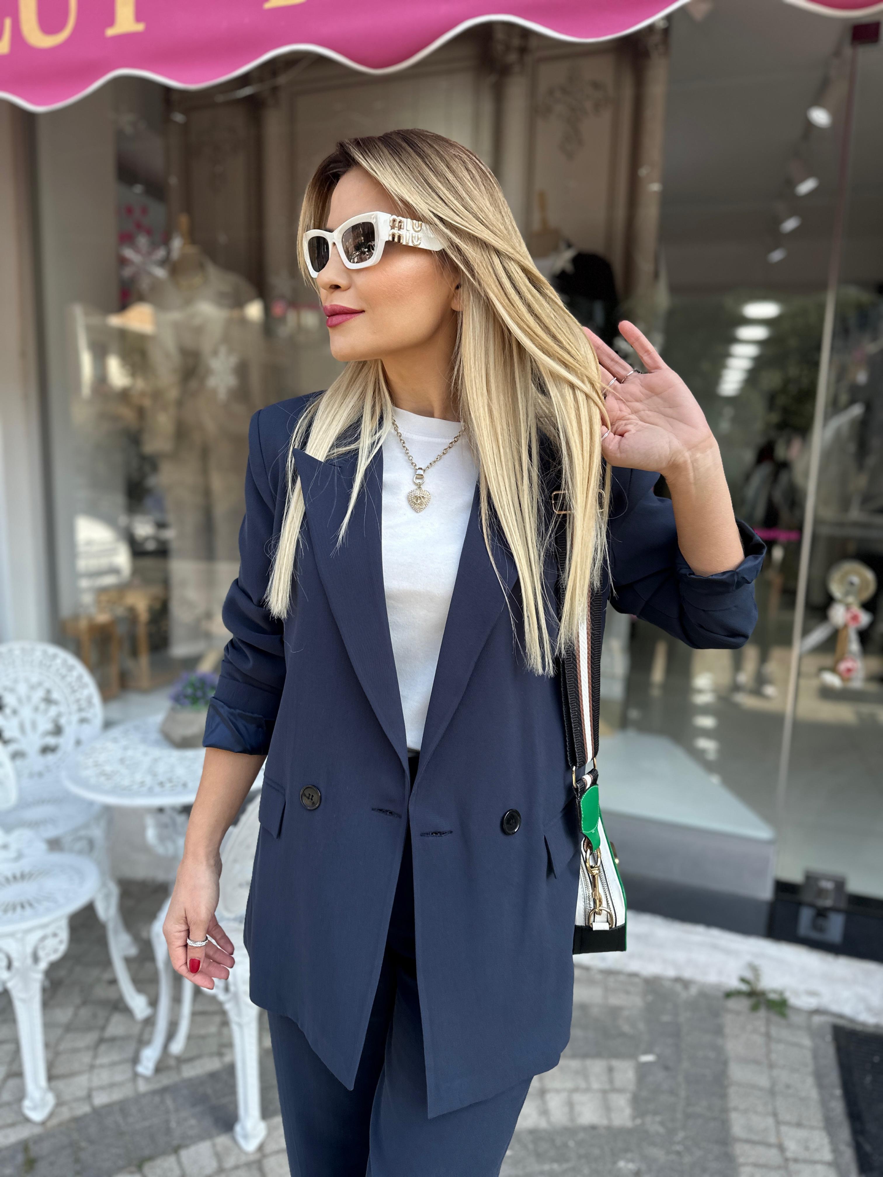 Lacivert Blazer