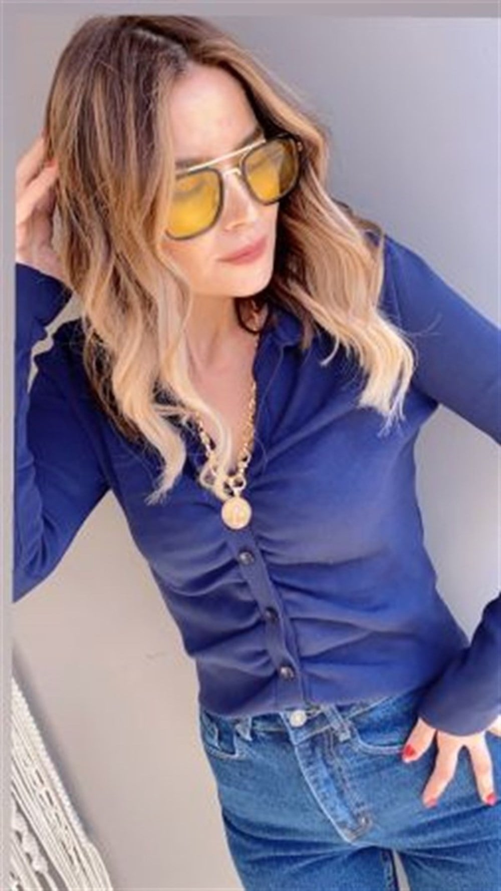 LACİVERT TRİKO GÖMLEK