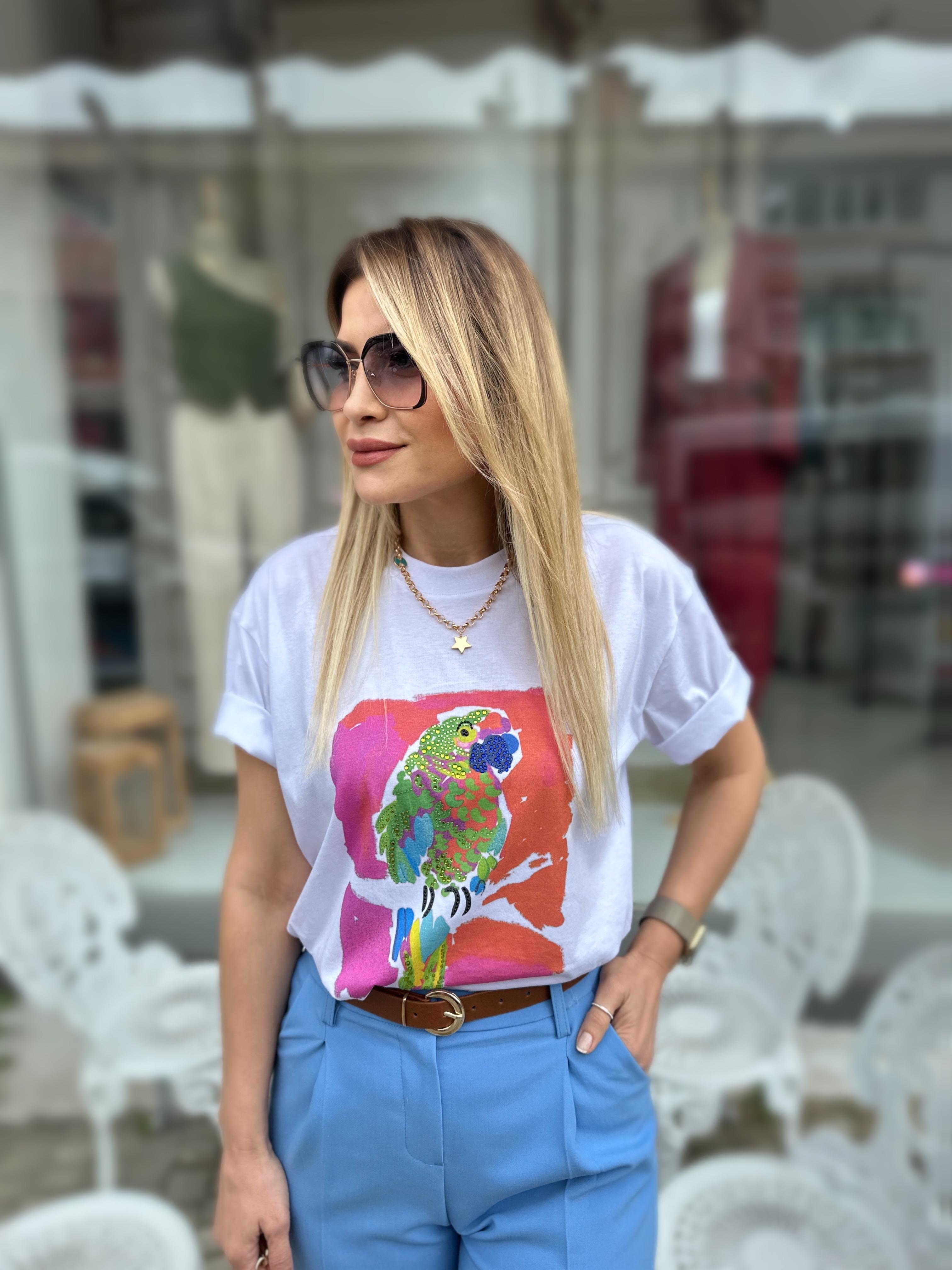 ORJ Beyaz Baskılı Tshirt