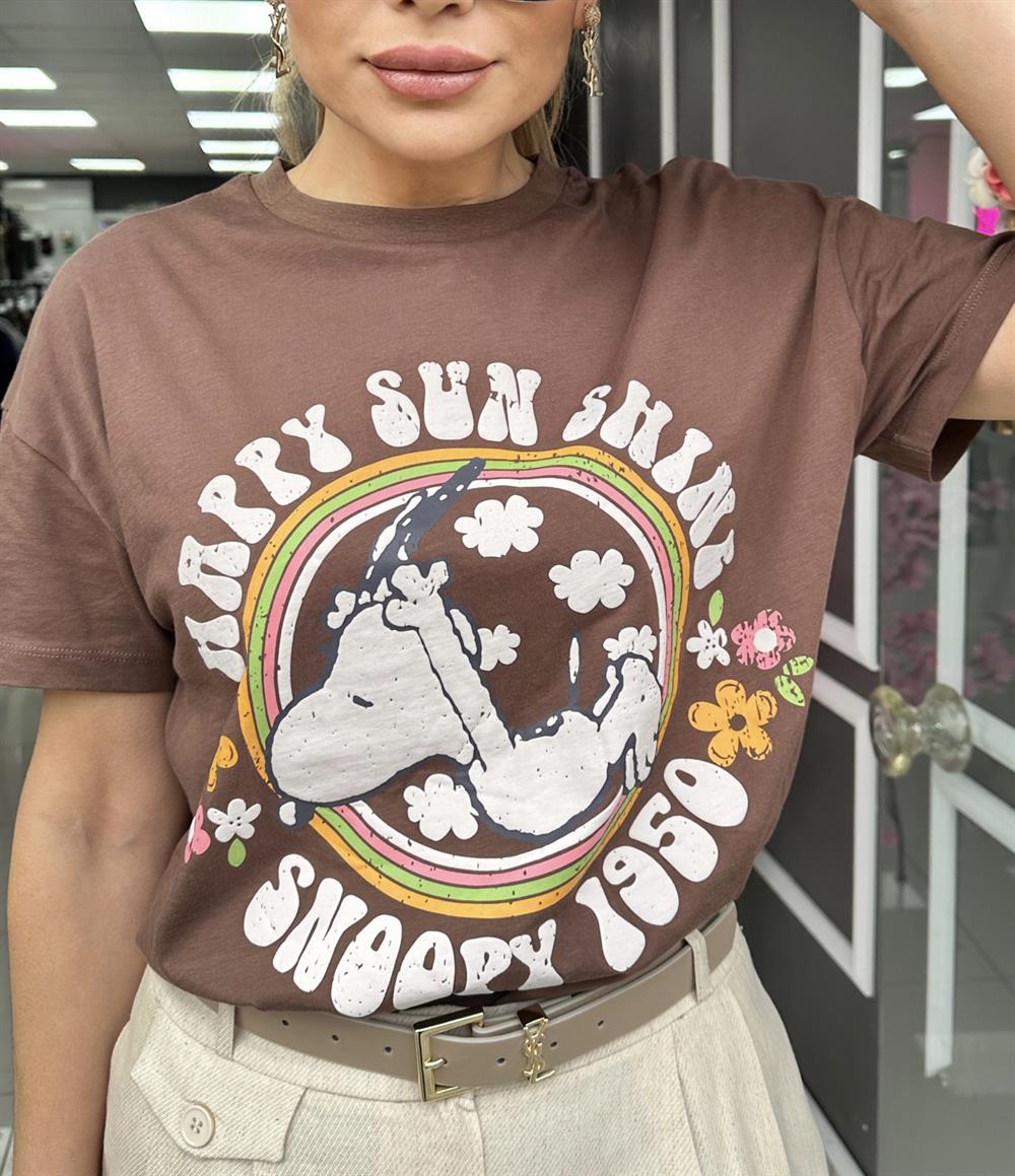 ORJ Kahve Snoopy Tshirt 