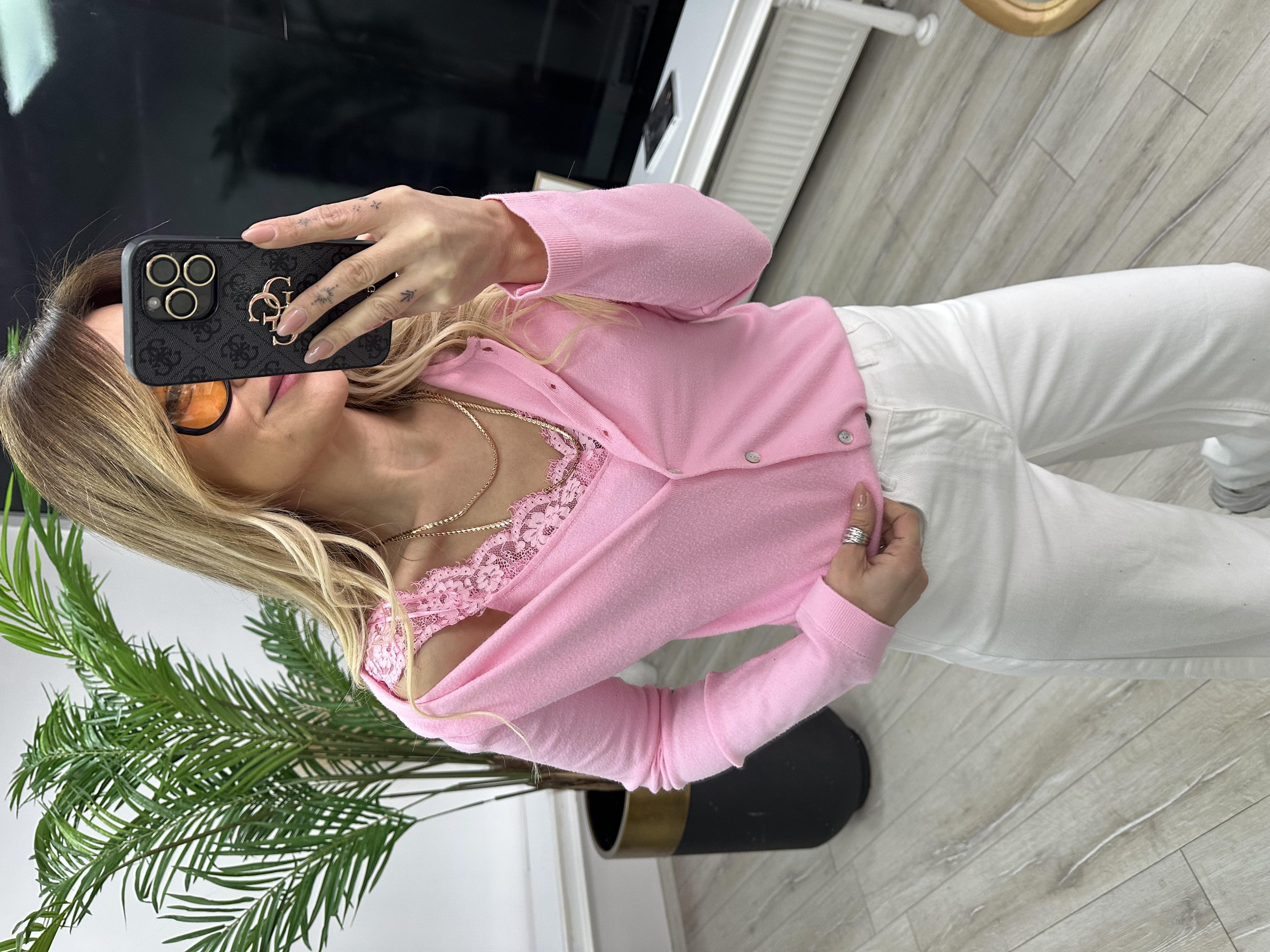 Pembe Dantel İçli İkili Takım