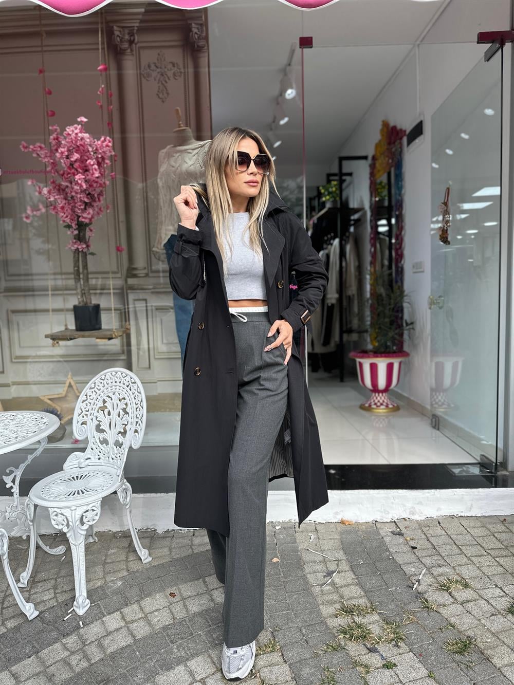 Siyah Trenkçkot 