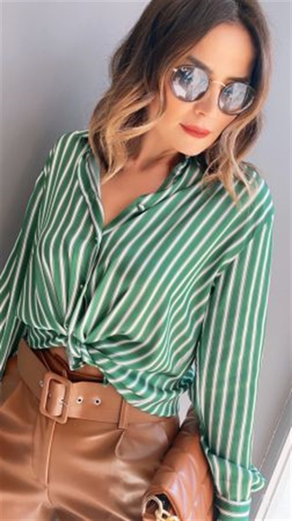 YEŞİL SATEN GÖMLEK