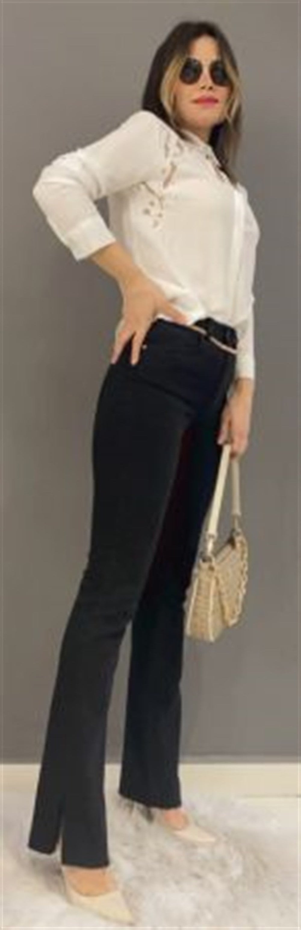 ZİNCİR DETAY KOT PANTALON