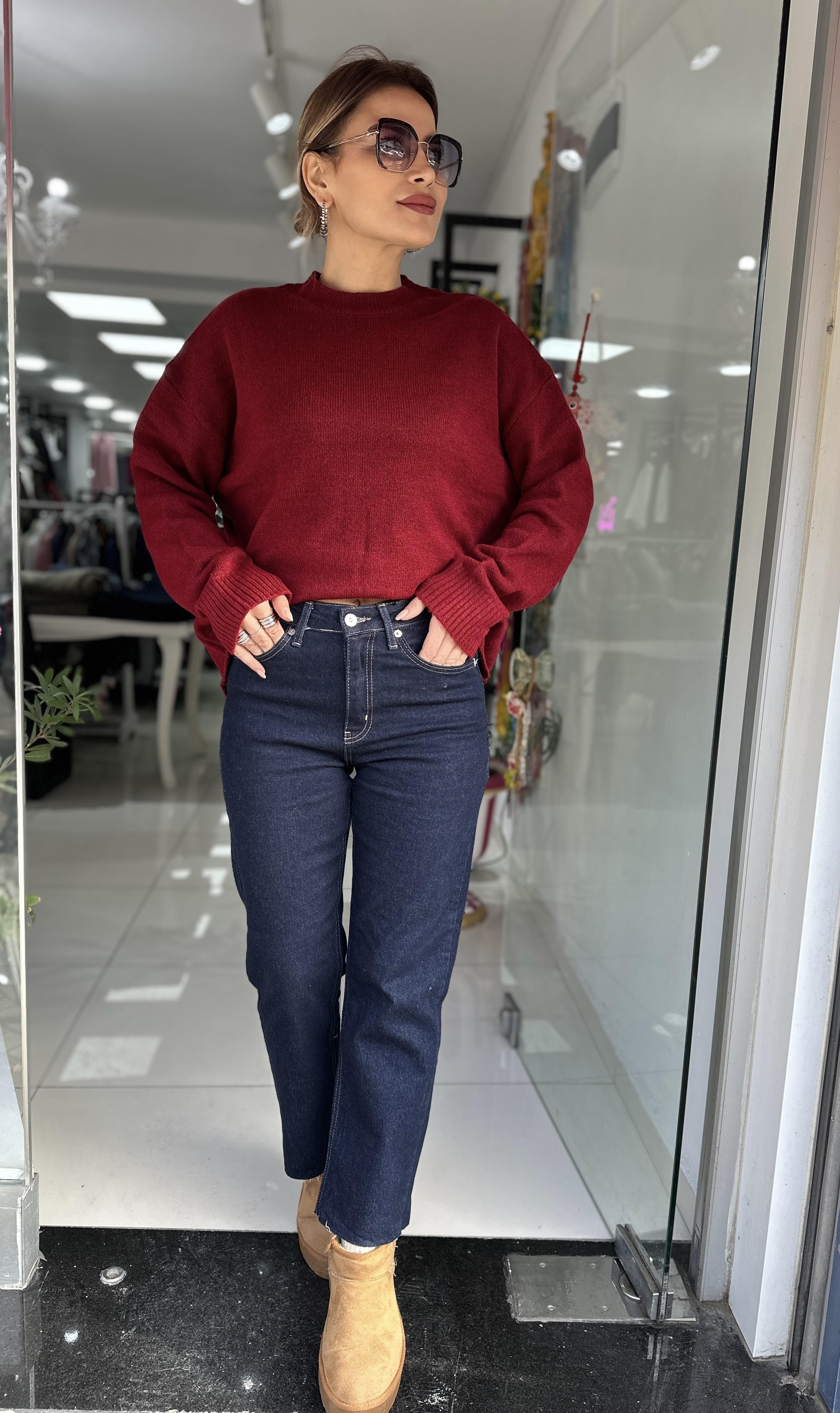 ZR Lacivert Kesik Paça Jean