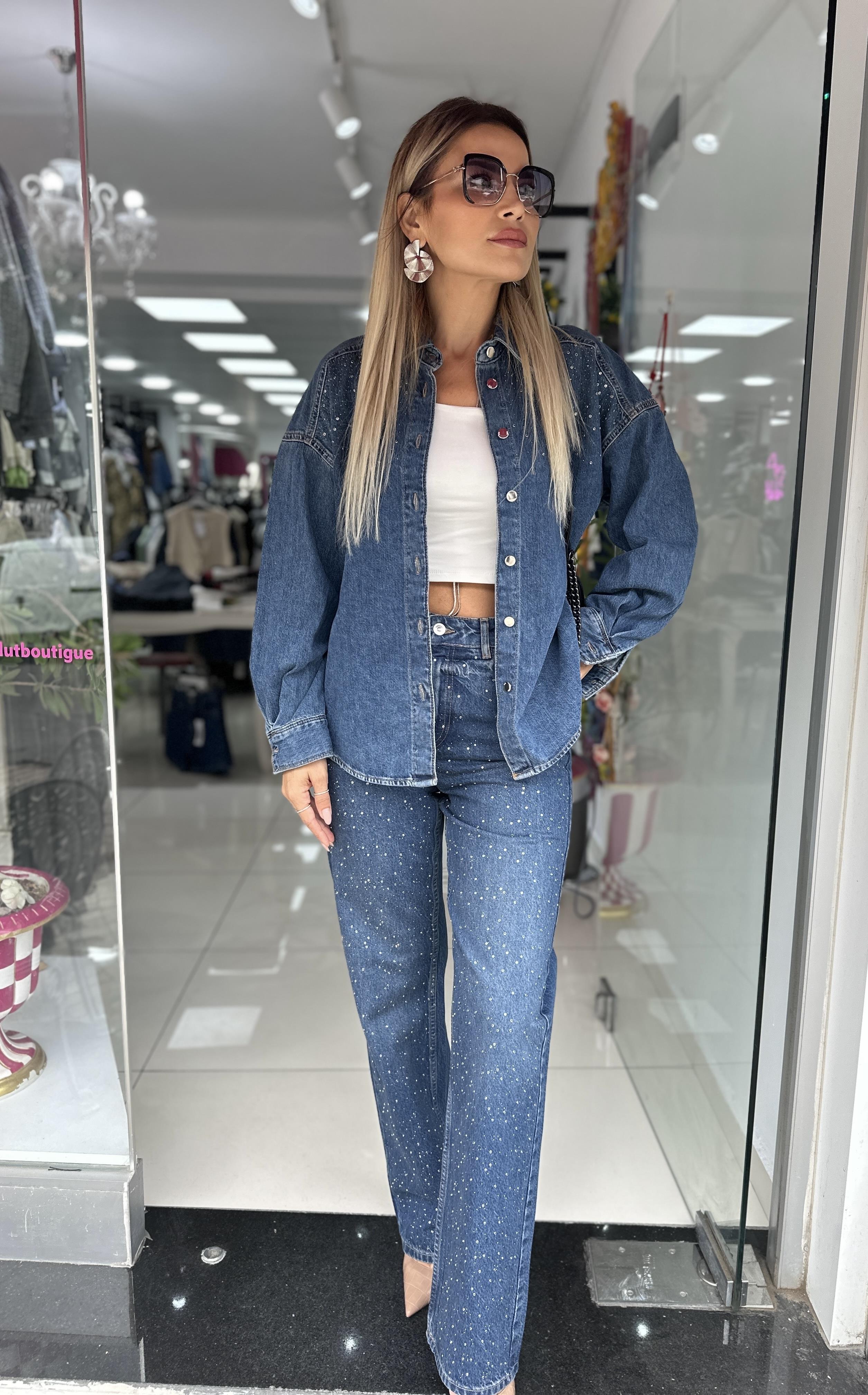 ZR Taş Detaylı Jean Pantolon 