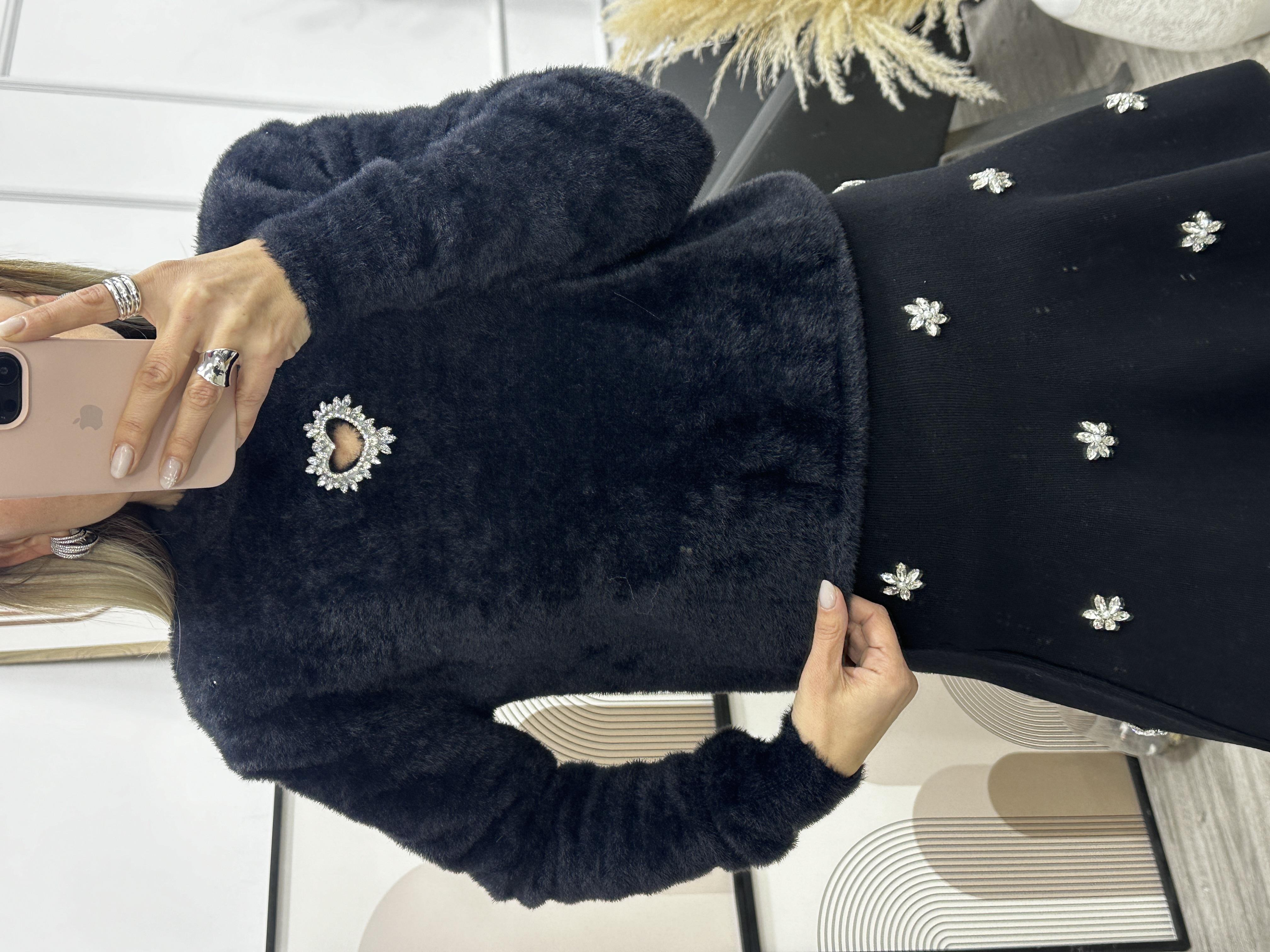 Angora Kalp Dekolteli Kazak