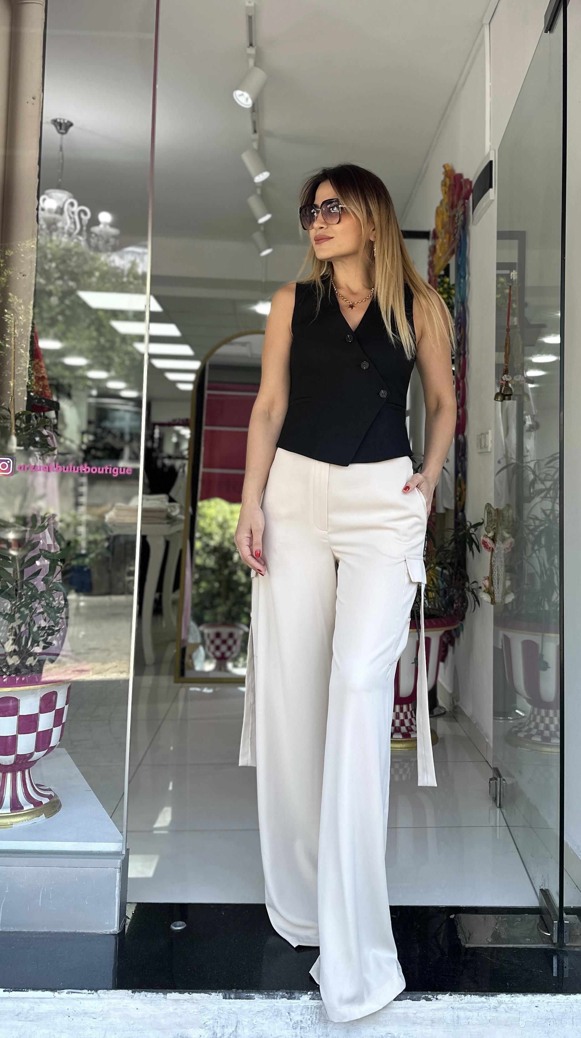 Bej Saten Kargo Palazzo 