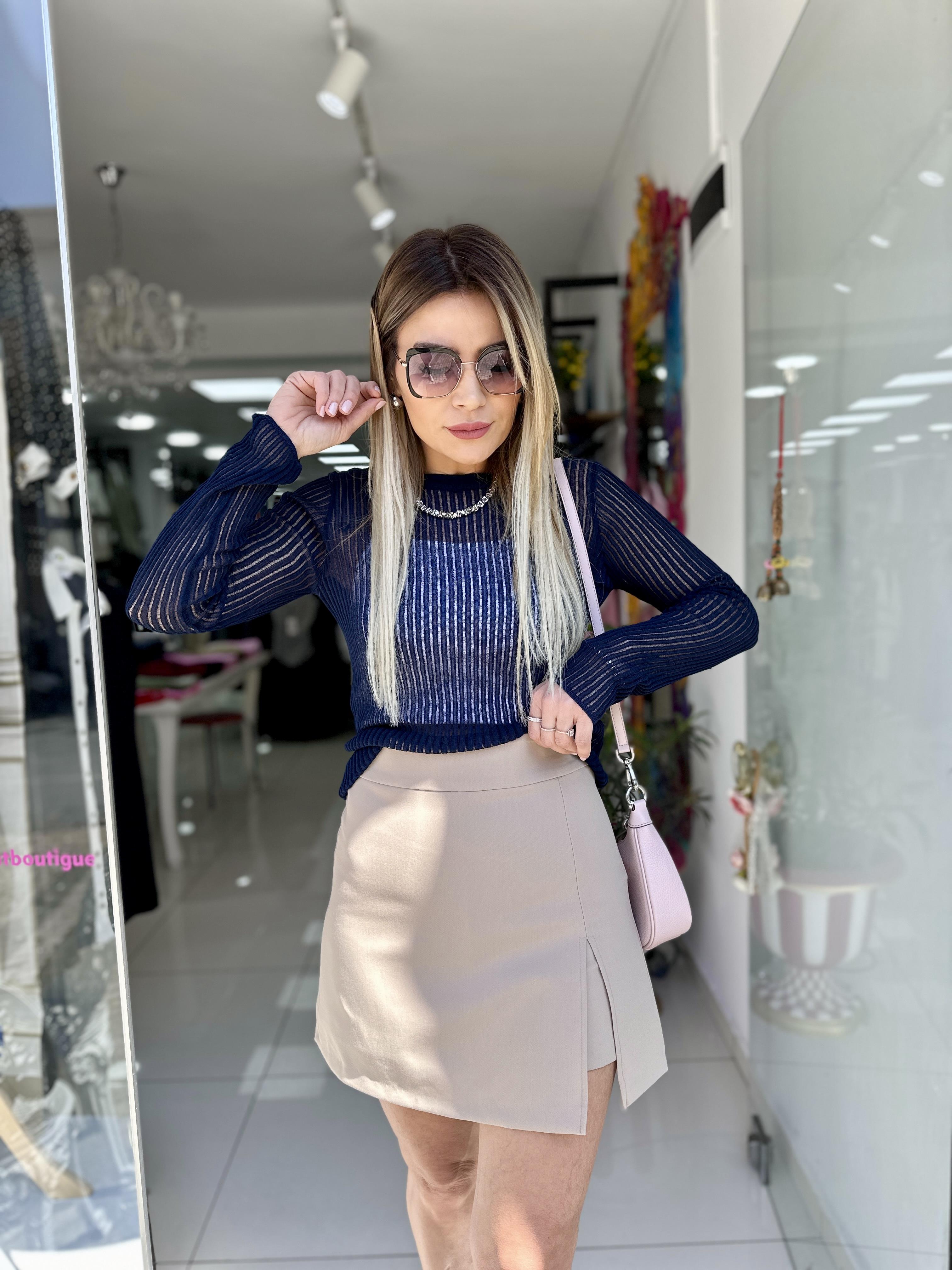 Bisiklet Yaka  Transparan Kazak 