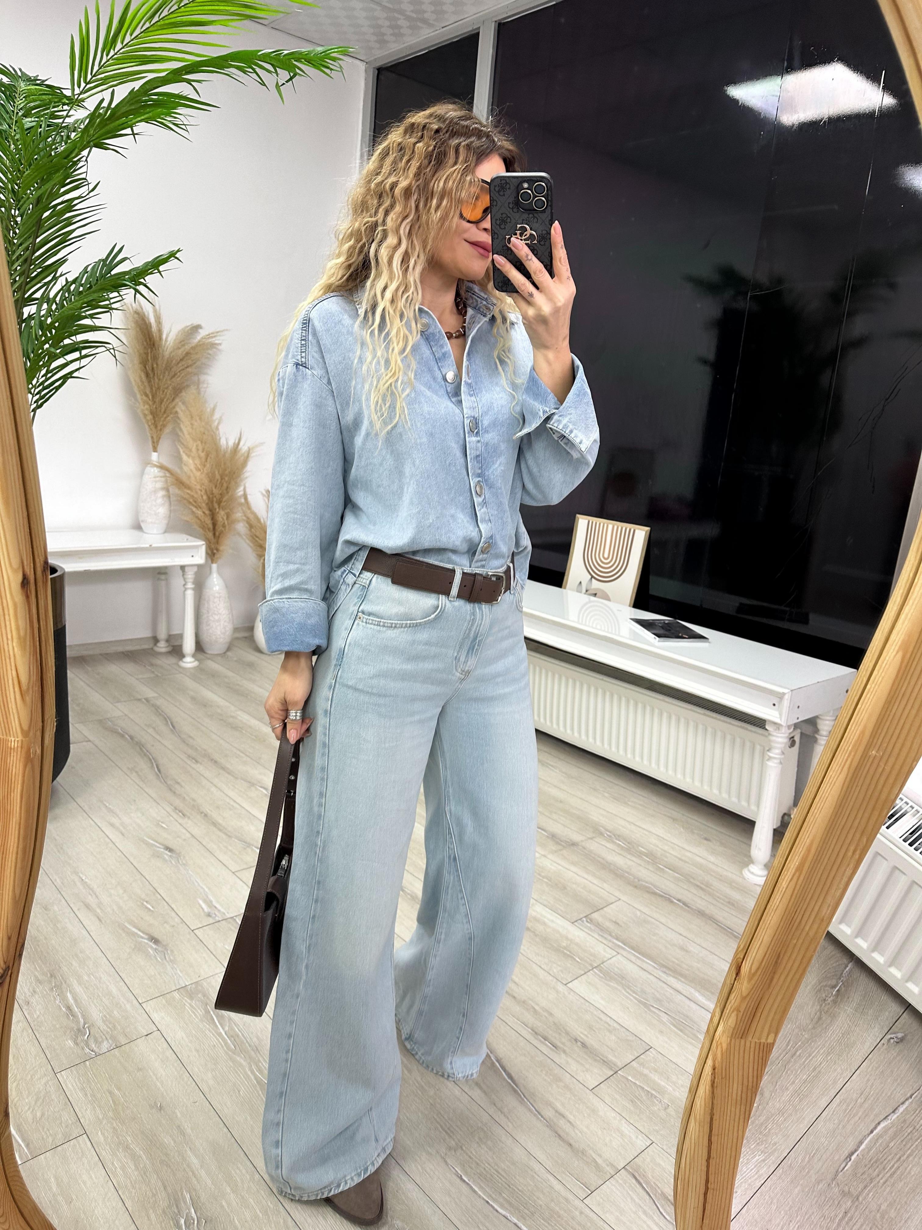 Buz Mavisi Paça Detaylı  Wed Lie Jean