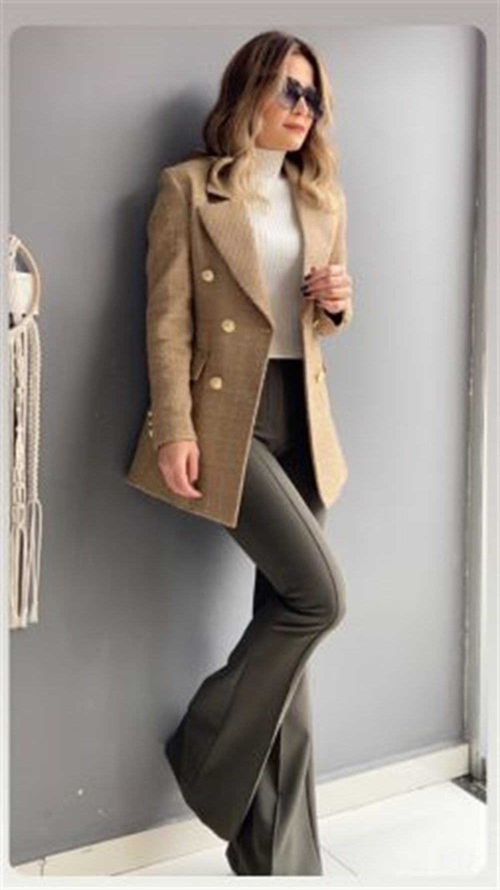 CAMEL TASARIM TÜVİT BLAZER CEKET