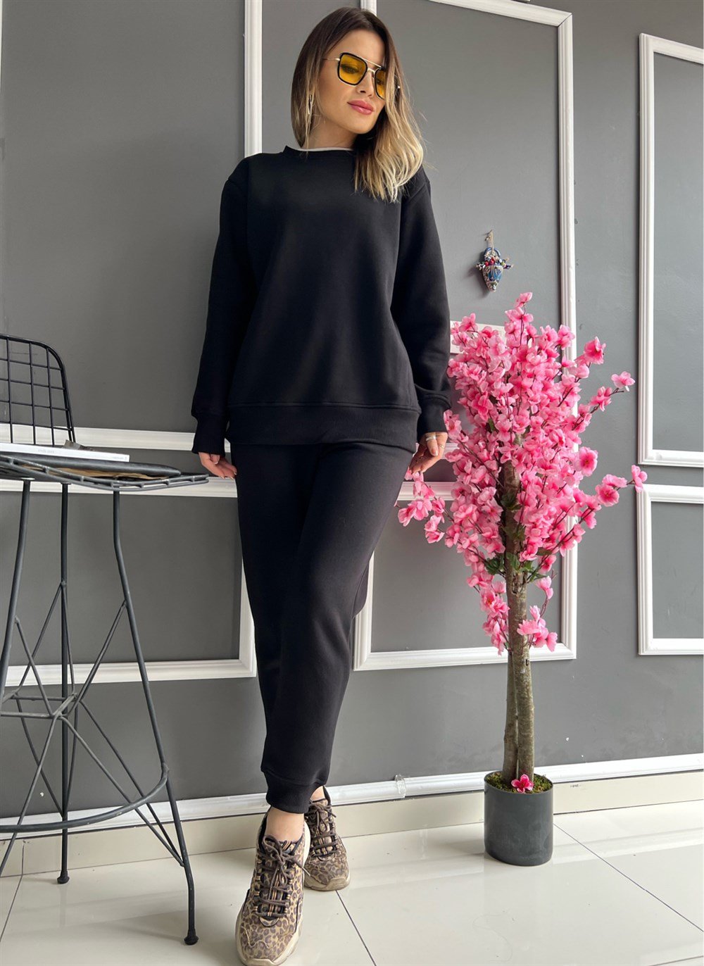 CR Siyah Eşofman Takım