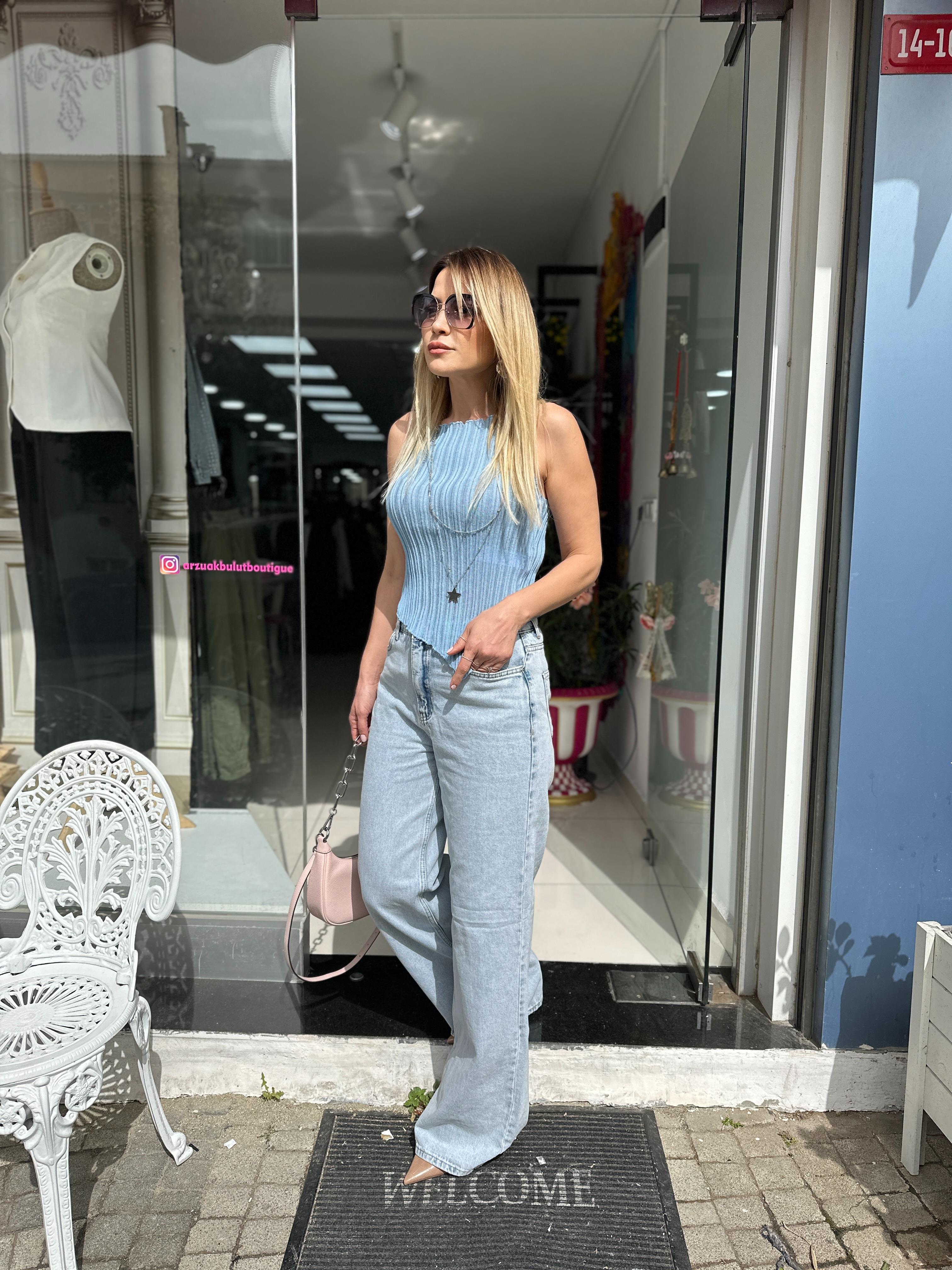 DLV Açık Mavi Bol Pantolon 