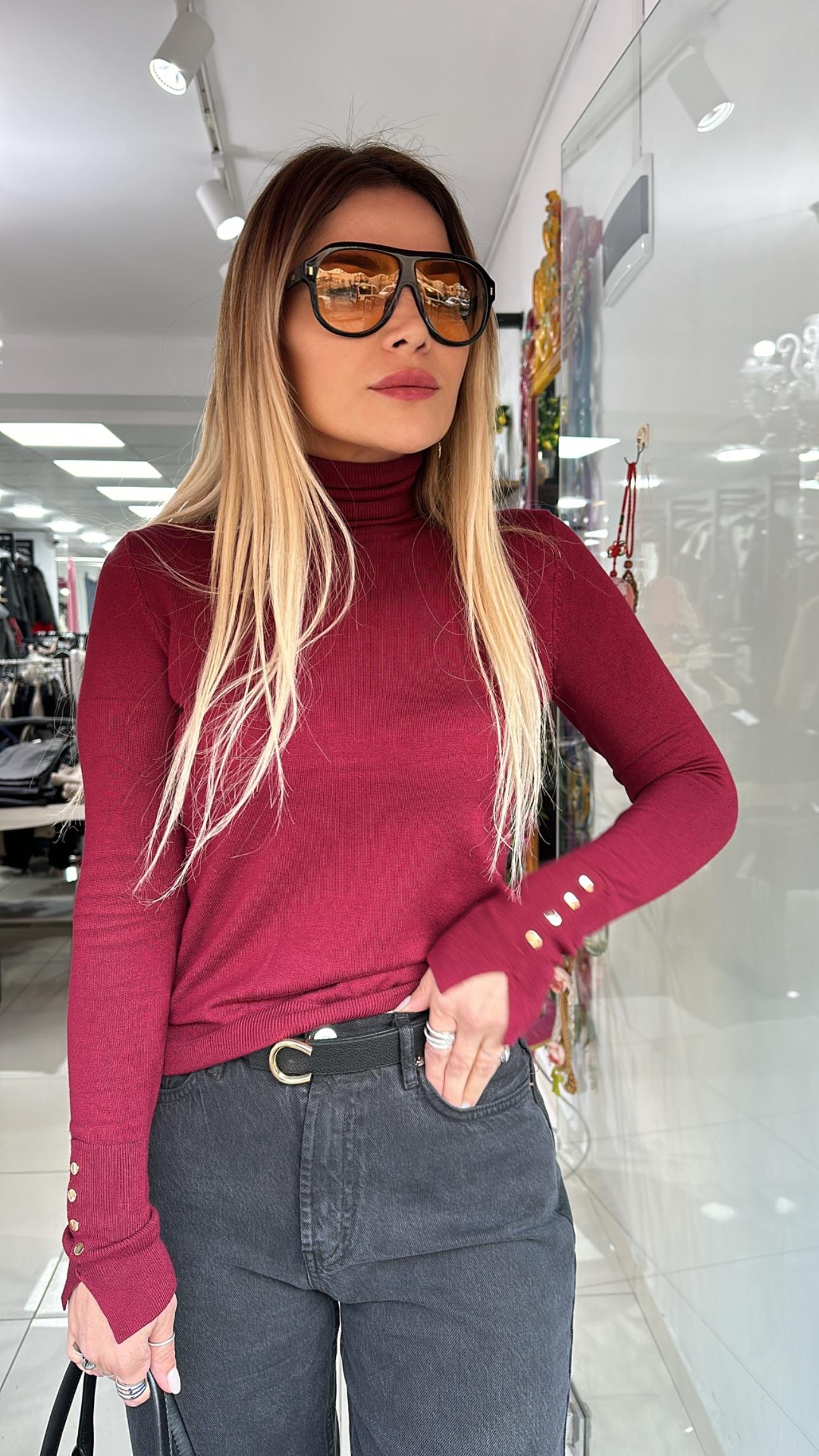 DLV Balıkçı Yaka Droplu Kazak