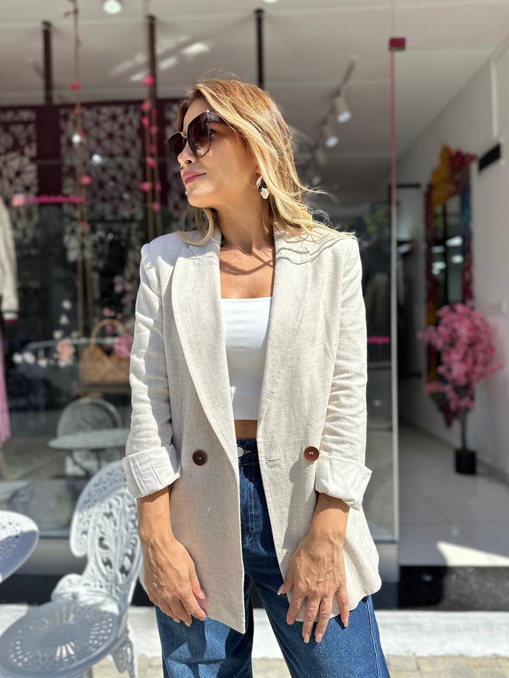 DLV Keten İki Düğmeli Blazer 