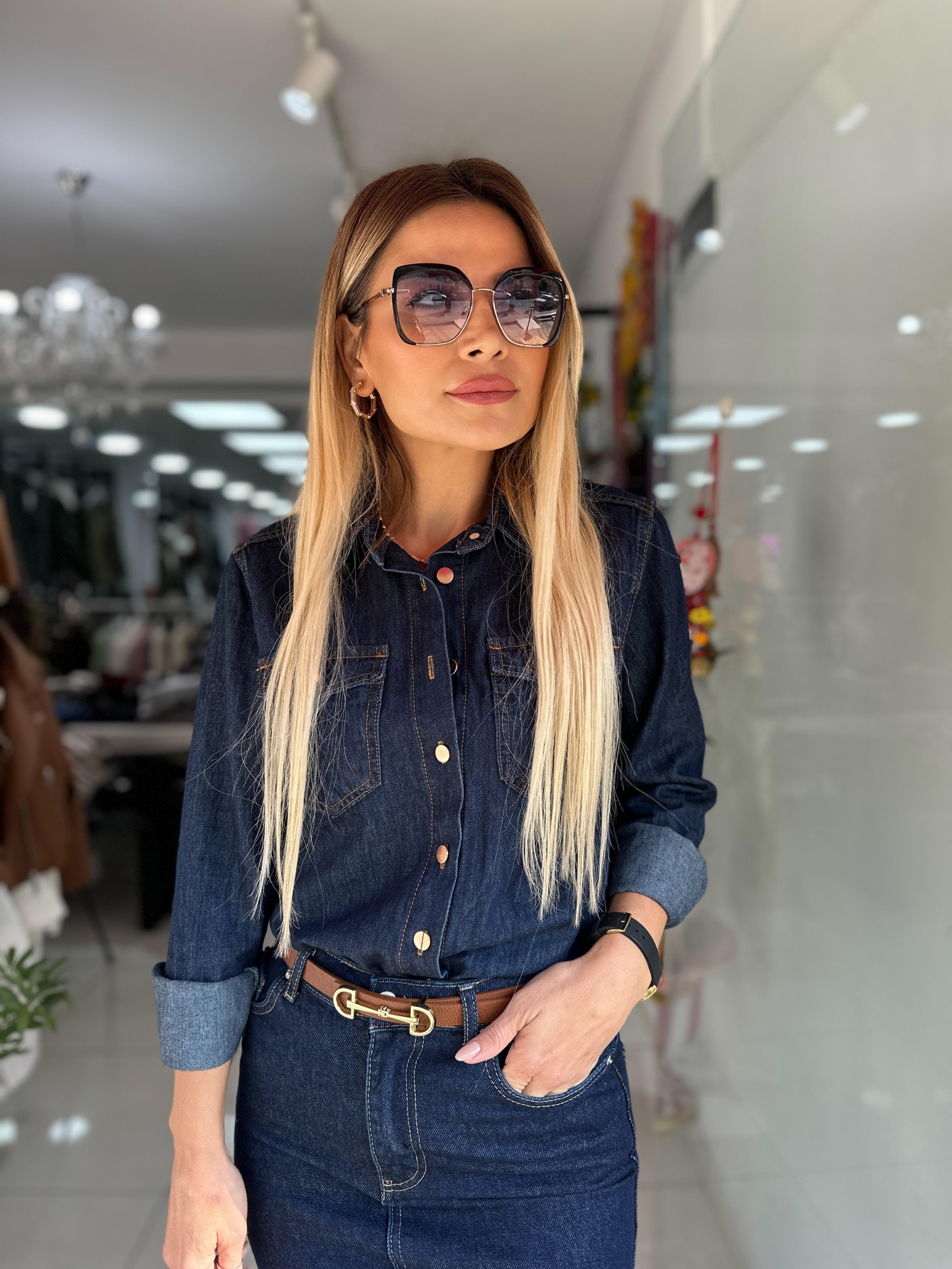 DLV Lacivert Denim Gömlek 