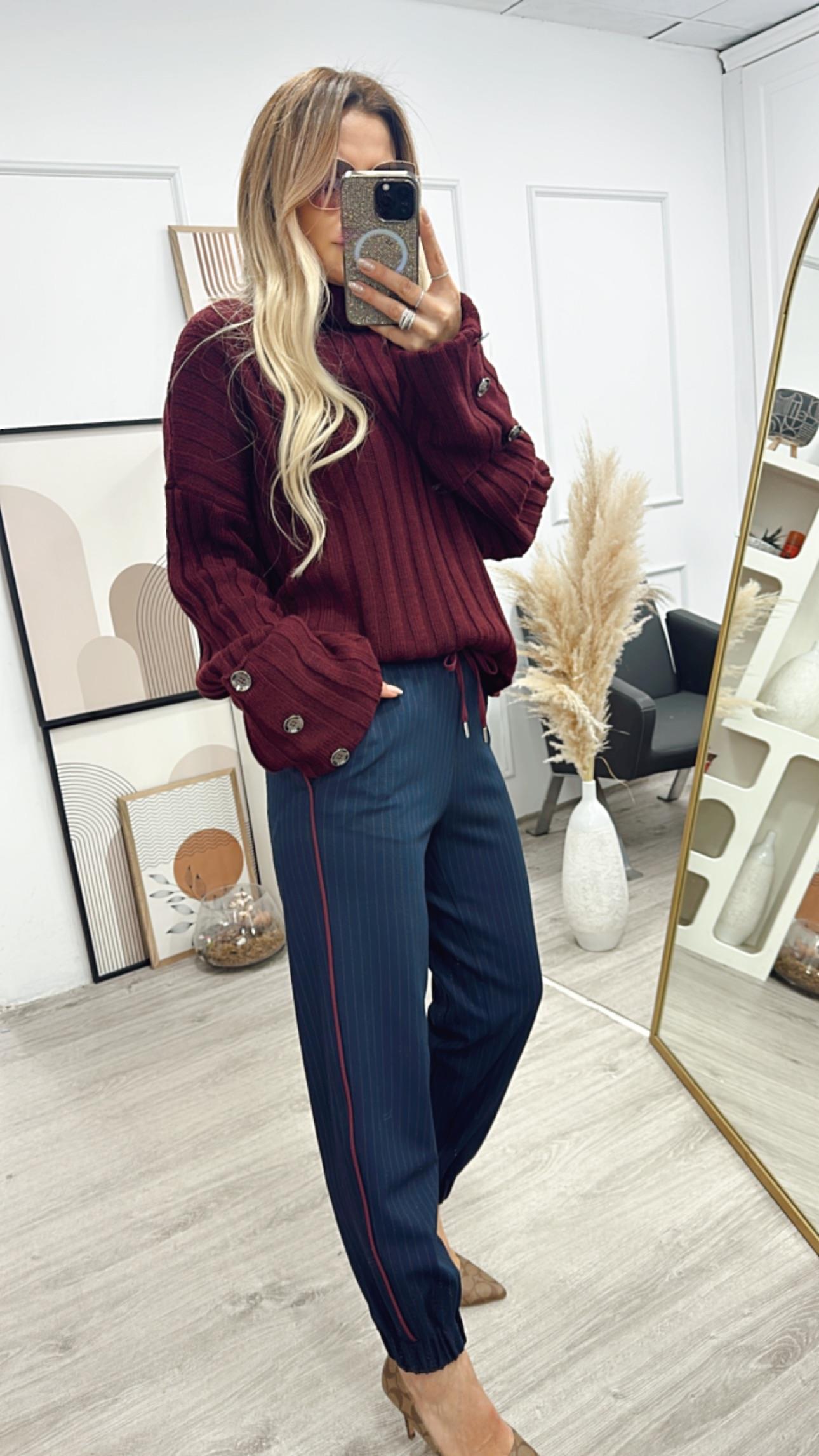 DLV Lacivert Manşetli Joger Pantolon 