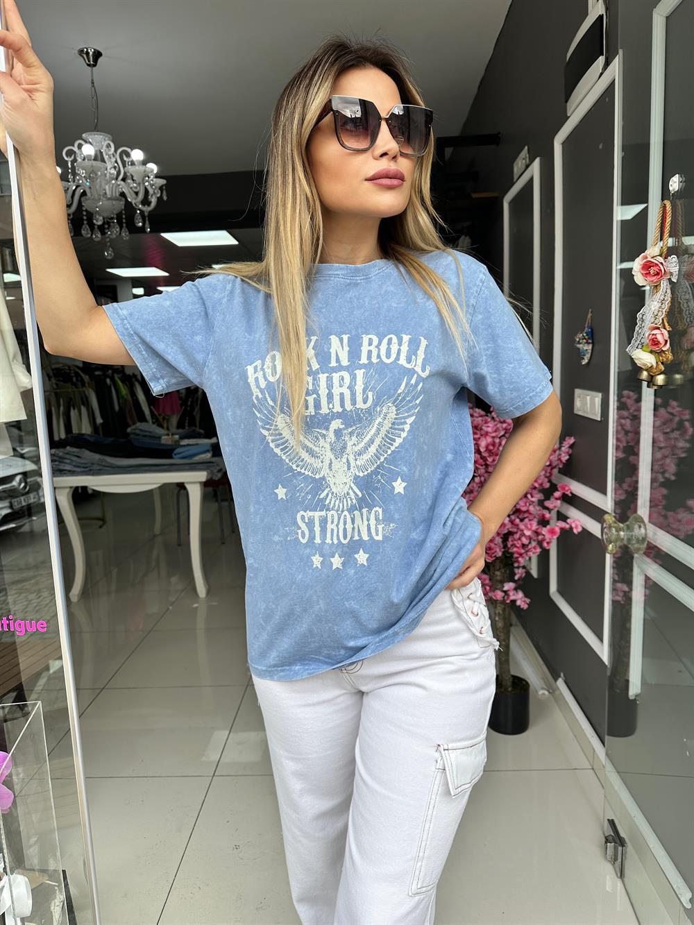 FC Mavi Baskılı Tshirt